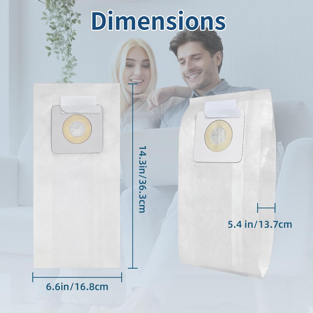 10 pack Style 7 Vacuum Cleaner Bags Replacement for Bissell PowerForce Upright Vacuums 1739 3522 3525 3545 3550 3554 6592 Series, Replace Part # 32120 - Image 4