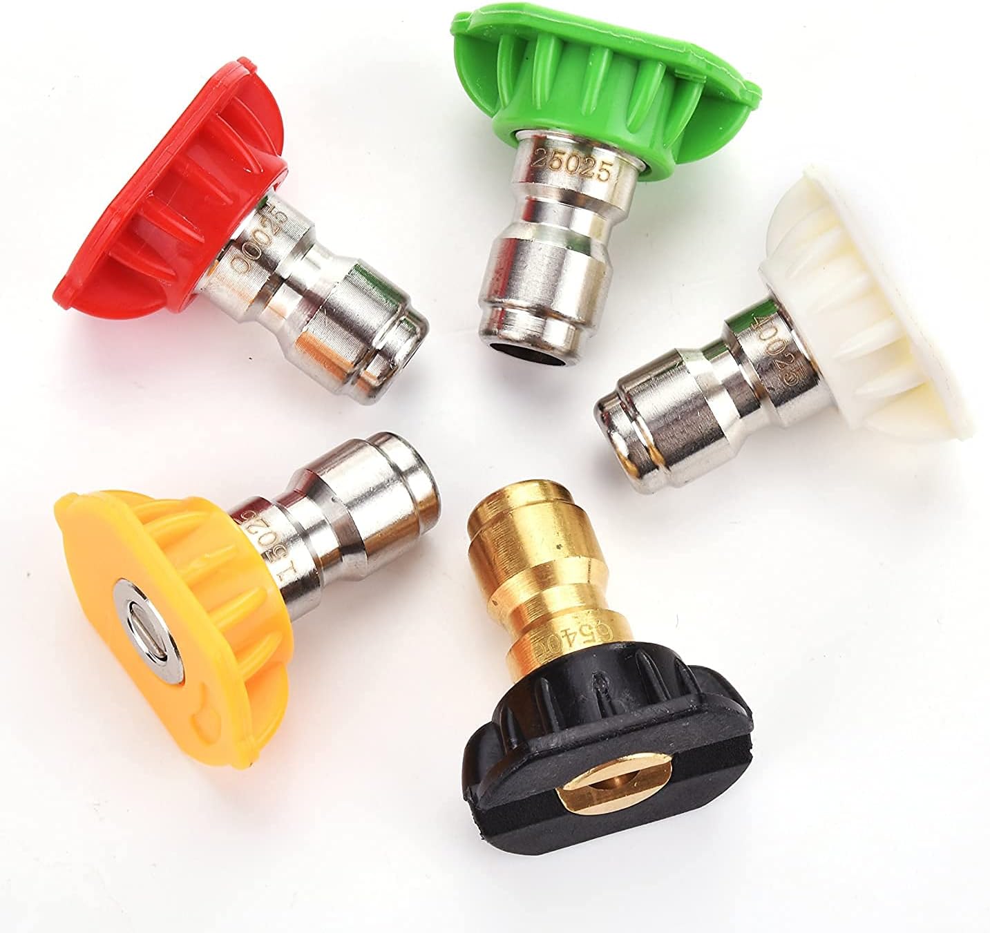 Pressure Washer Spray Nozzle Tips Multiple Degrees, 1/4 inch 5-Pack (2.5 GPM) - Image 4