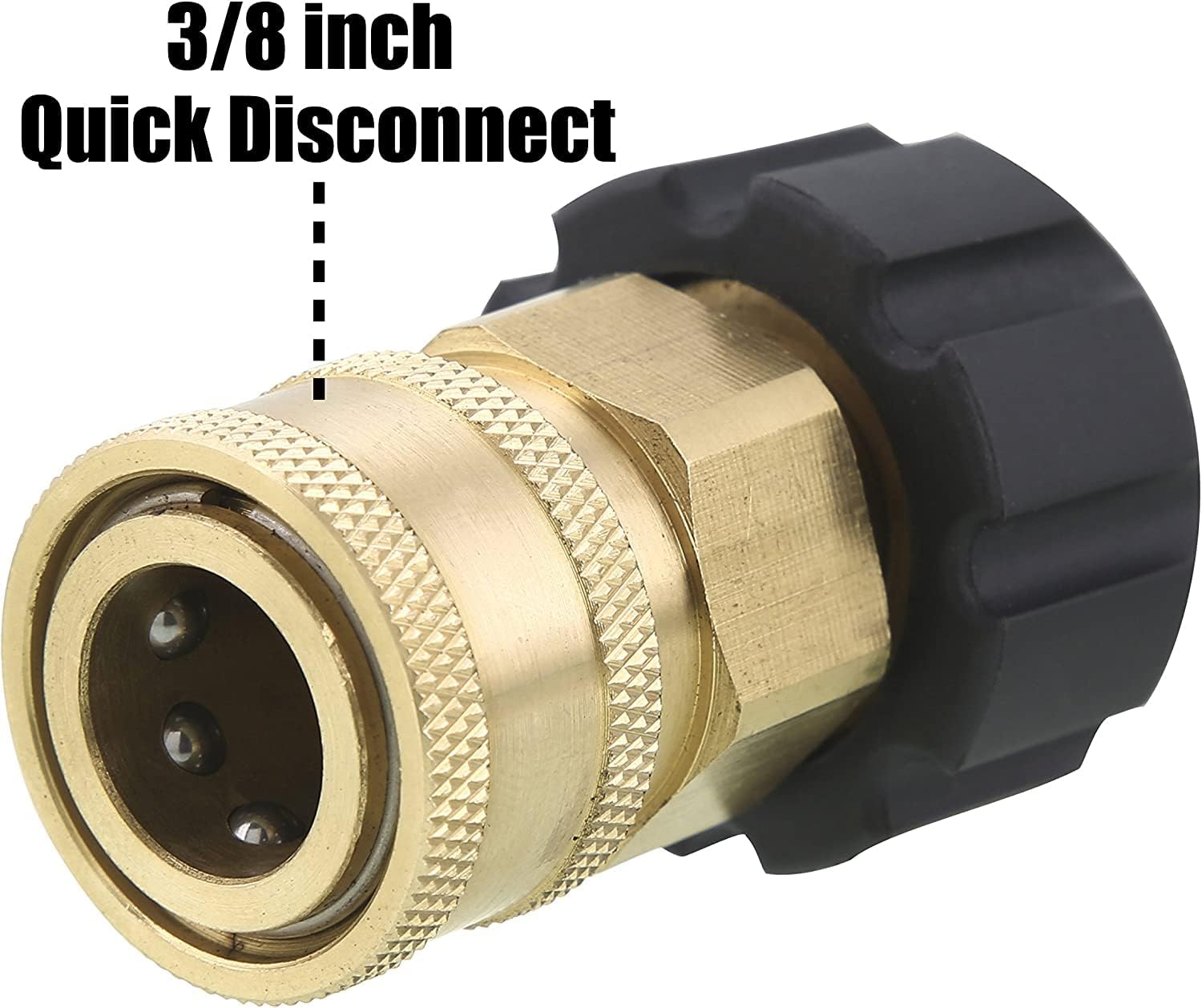 Pressure Washer Adapter, 3/8 Inch Quick Connect Kit, M22 14mm to M22 Metric Fitting, 5000 PSI - Image 5