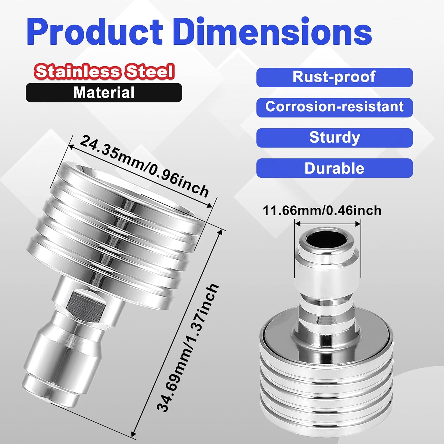 Pressure Washer Nozzle Tips for Soft Wash, Shower Nozzle for Pressure Washing with 1/4” Quick Connector, Stainless Steel Power Washer Shower Sprinkler for Car Washing and Gardening, 2 Pack - Image 3