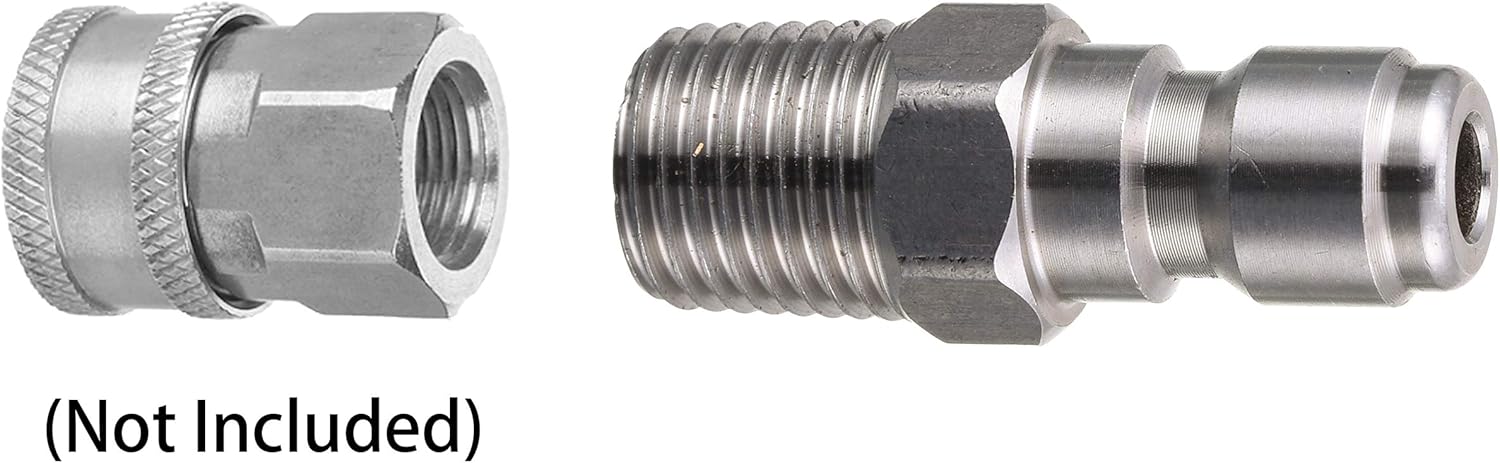 Pressure Washer Coupler, Quick Connect Plug, 1/4 Inch Male NPT Fitting, 5000 PSI, 2-Pack - Image 3