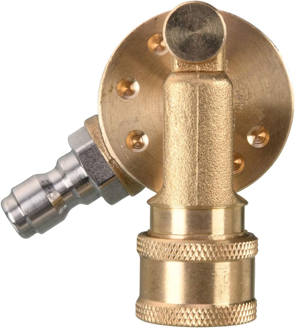 Pivoting Coupler for Pressure Washer Tips, Gutter Cleaner Attachment, 1/4 Inch Quick Disconnect, 240 Degree, 4500 PSI - Image 1