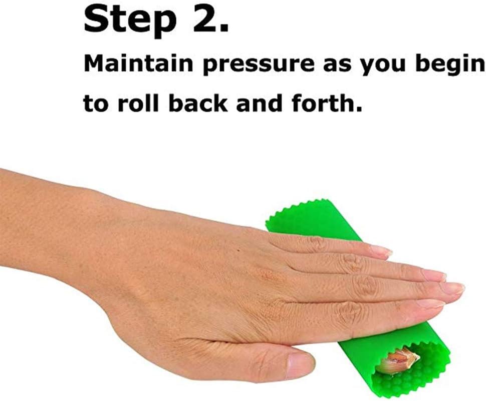 Garlic Peeler Skin Remover Roller Keeper,Easy Quick to Peeled Garlic Cloves with Silicone Tube Roller Garlic Peeling Kitchen Tool(3 Colors) - Image 3