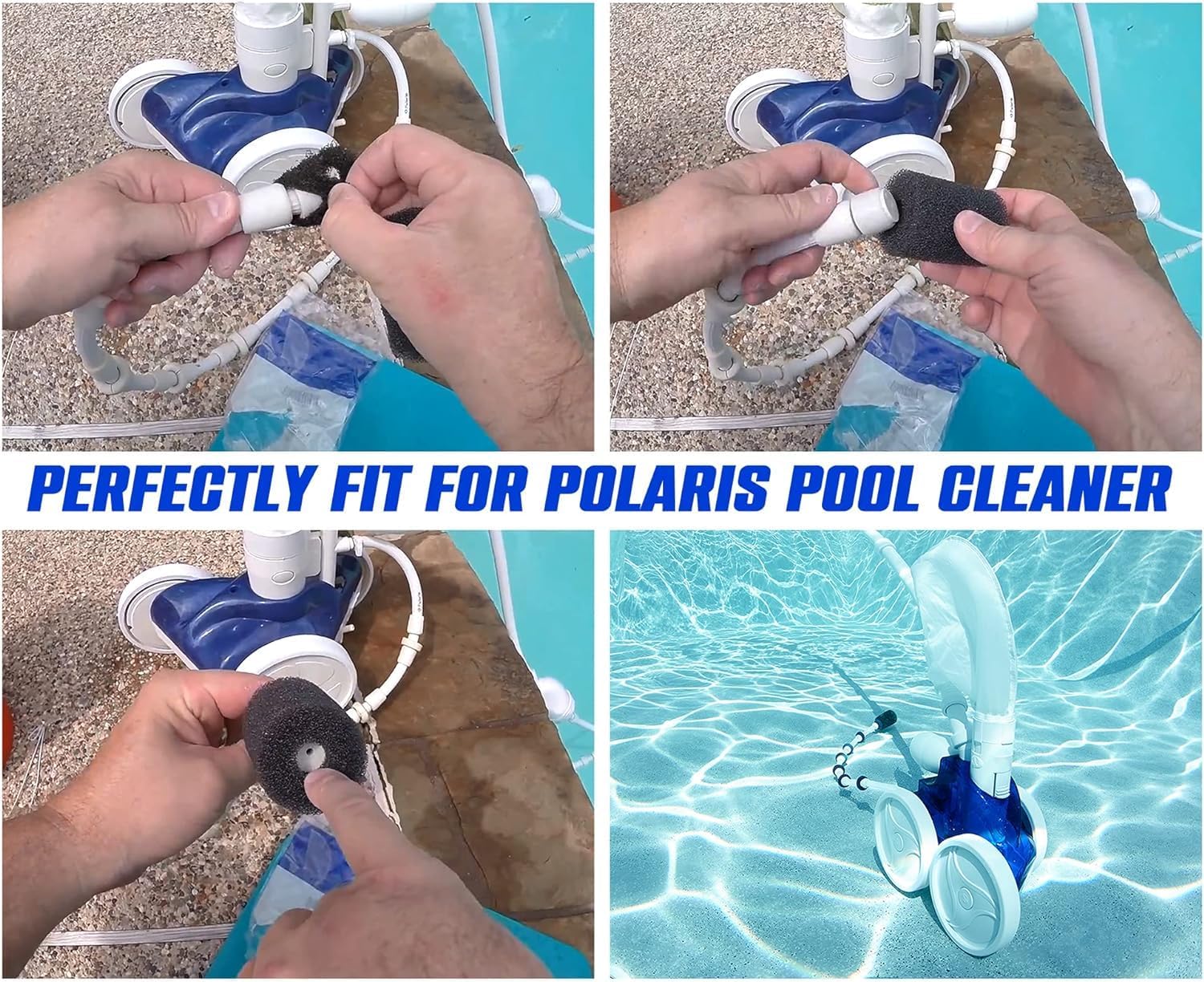 for Polaris Pool Cleaner Parts, 12 Pack Sweep Hose Tail Scrubbers Replacement for Sweep Pool Cleaner Fits Polaris 180 280 360 380 480 3900 - Image 3