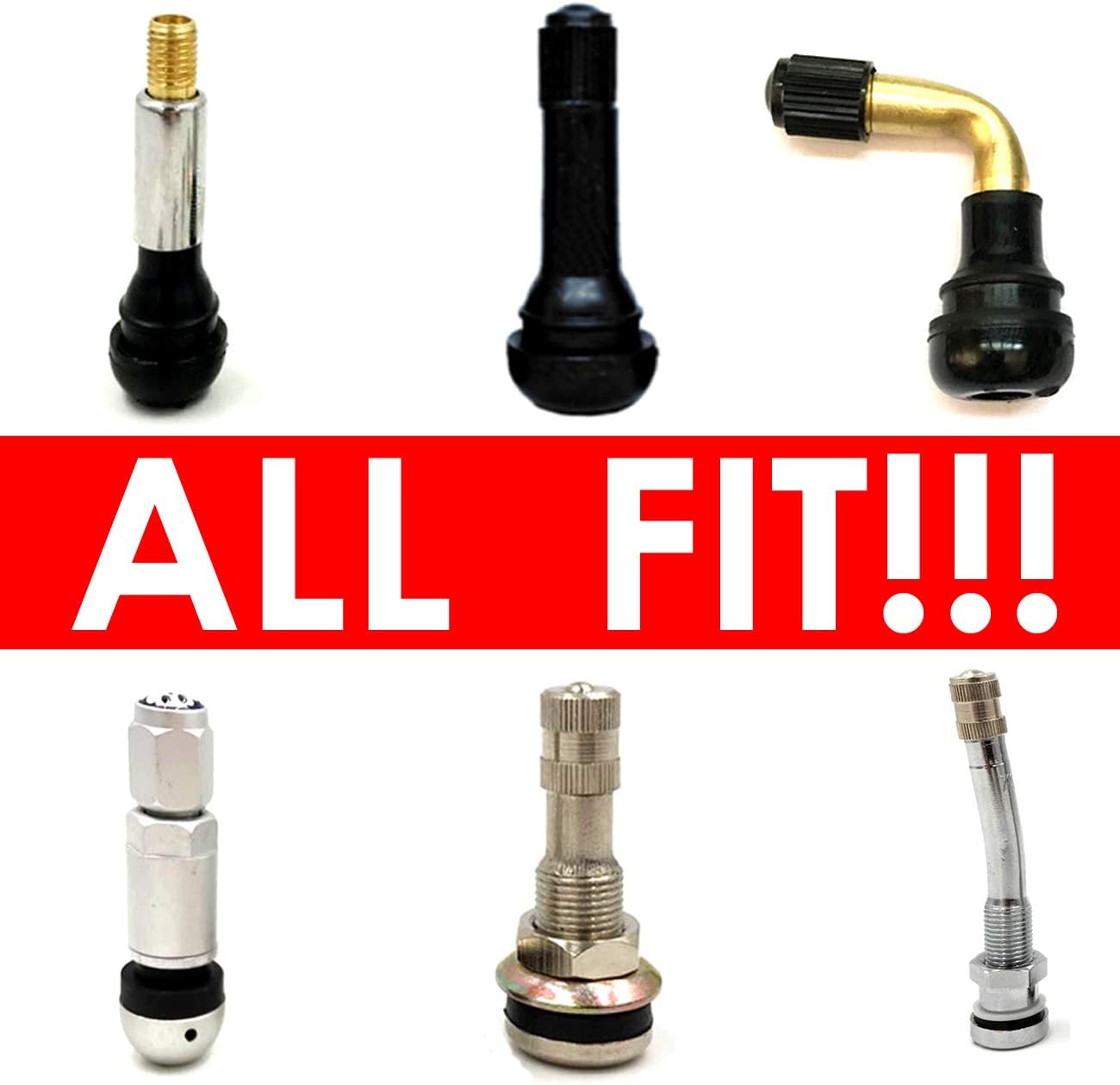Brass (8 Pack) Tire Valve Caps Silver, Premium Metal Rubber Seal Tire Valve Stem Caps, Dust Proof Covers Universal fit for Cars, SUVs, Bike and Bicycle, Trucks, Motorcycles - Image 5