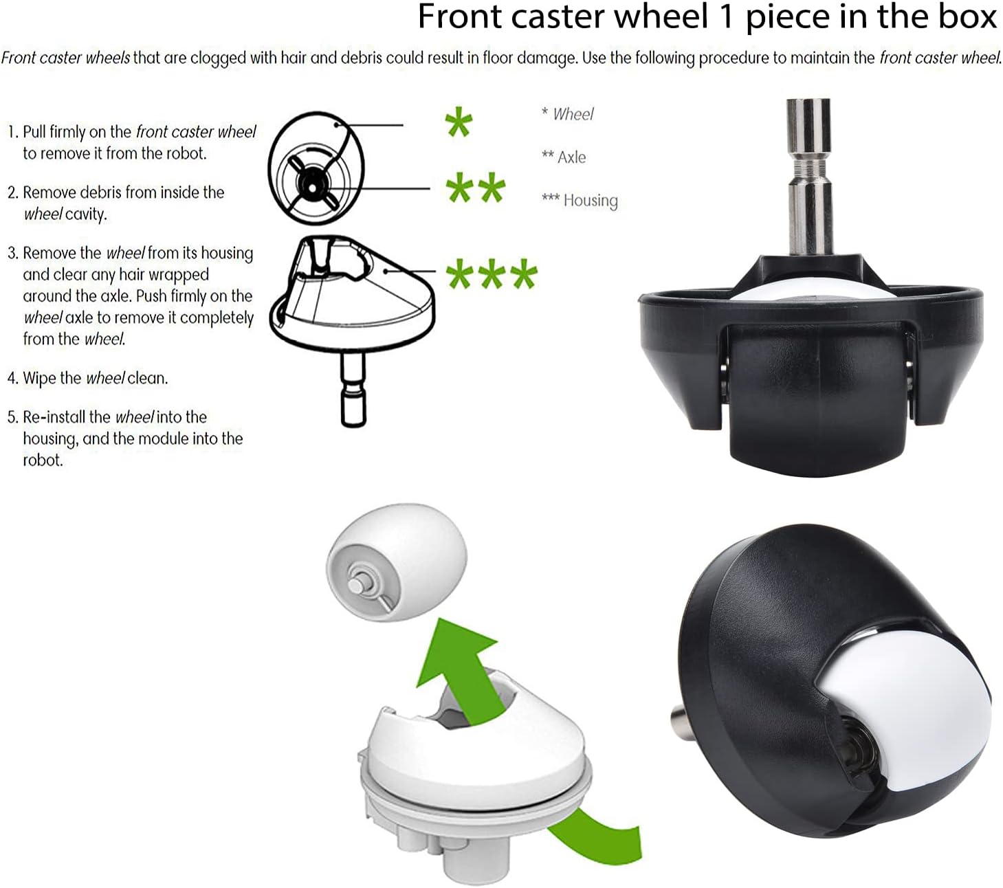 Parts accessories Compatible for iRobot Roomba e5 e6 i1 i2 i3 i4 i5 i6 i7 i8 j5 j6 j7 j8 and all Plus i e j Series Vacuum Cleaner 2 Set Roller Brushes 8 HEPA Filters 8 Side Brushes 1 caster wheel - Image 6