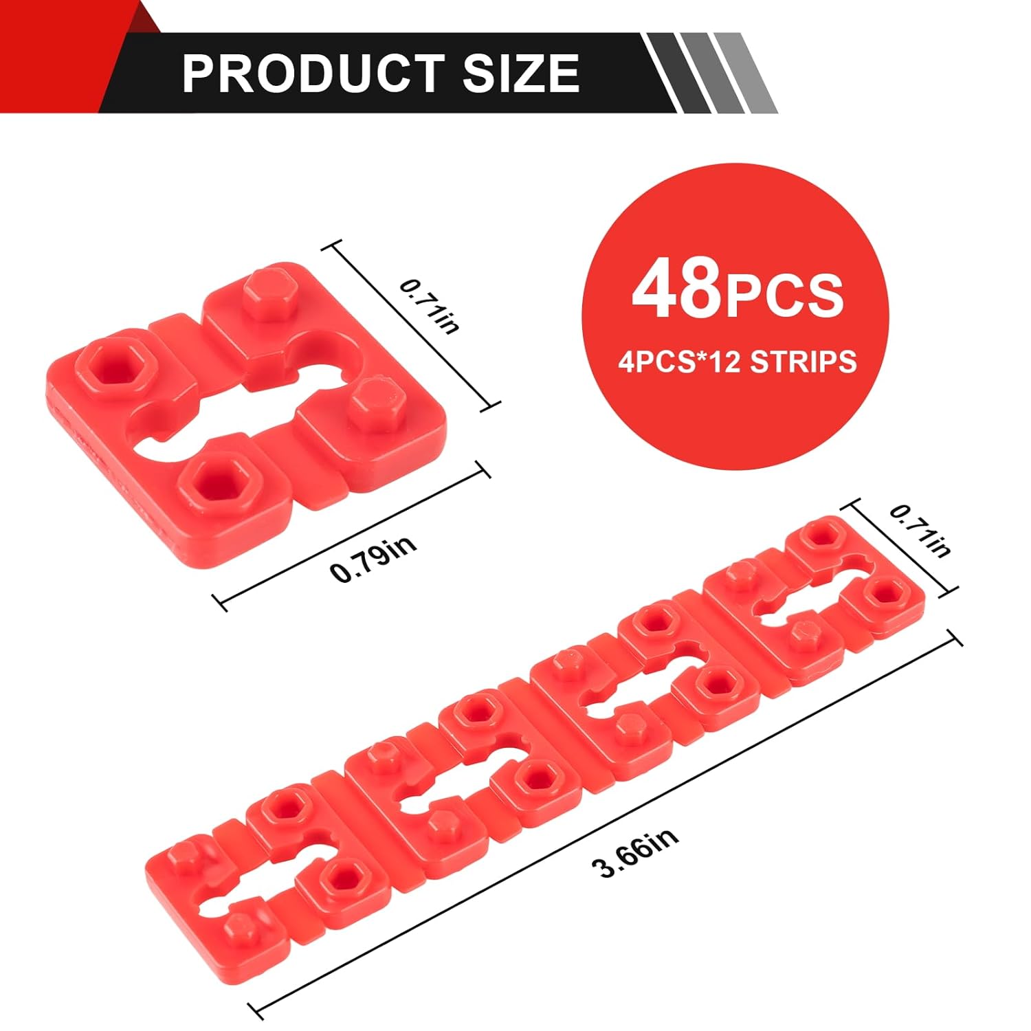 Outlet Spacers for Electrical Box, 48 PCS Spacers for Box Extender Kit, Plastic Wall Plate Spacer, Tile Backsplash Shims for Loose Outlet/Switch Repair (Stackable) - Image 2