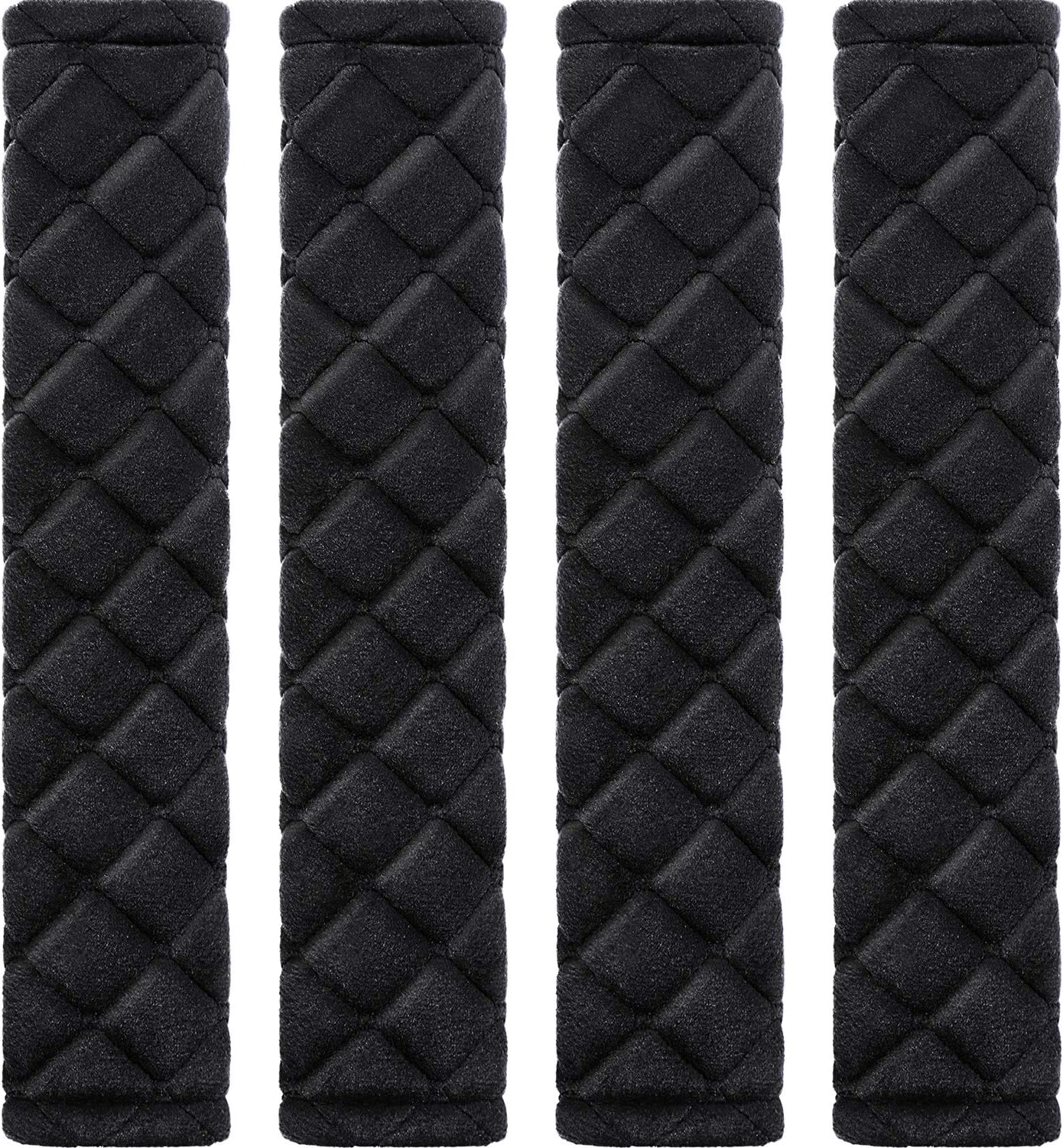 4 Pack Seat Belt Cover Extra Long Seat Belt Pads for Car Soft Comfort Shoulder Strap Covers Harness Pads Helps Protect Your Neck and Shoulder(10.6 Inch,Black) - Image 1