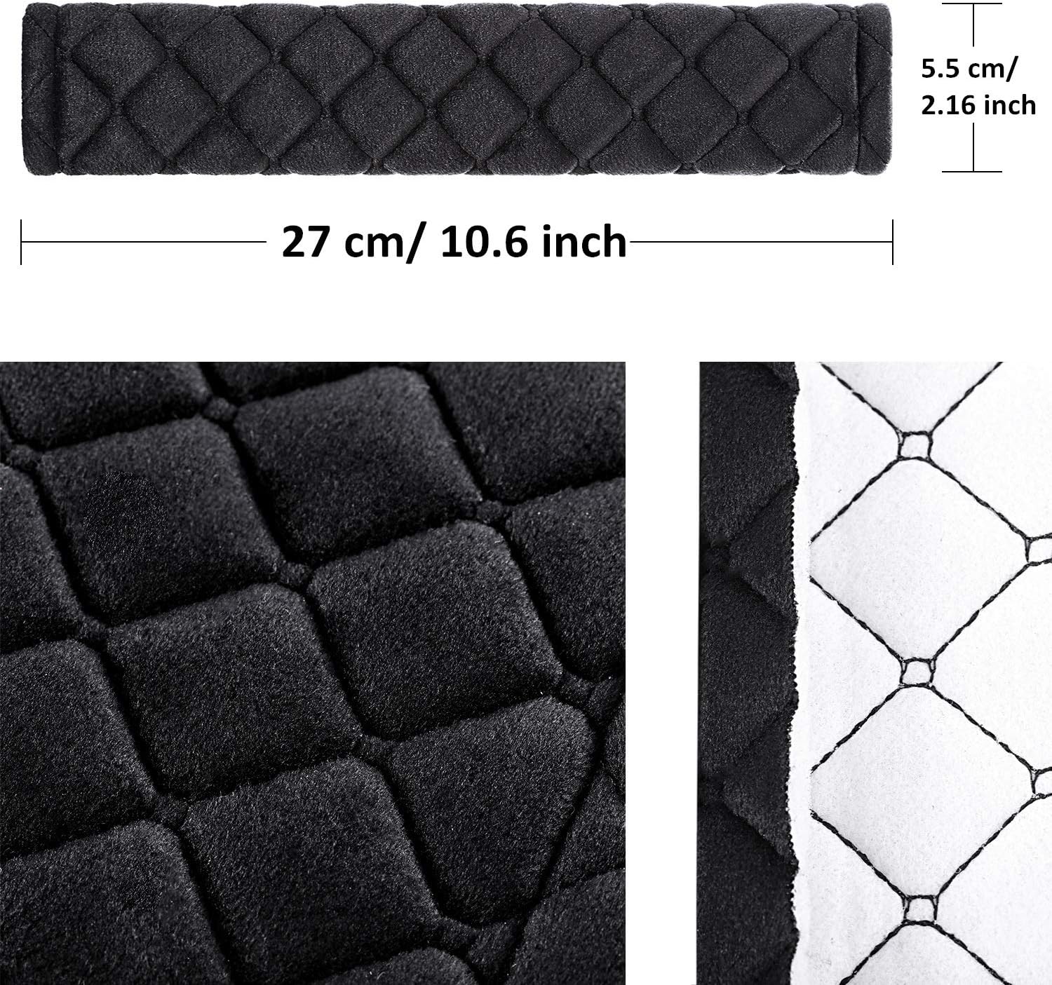 4 Pack Seat Belt Cover Extra Long Seat Belt Pads for Car Soft Comfort Shoulder Strap Covers Harness Pads Helps Protect Your Neck and Shoulder(10.6 Inch,Black) - Image 2