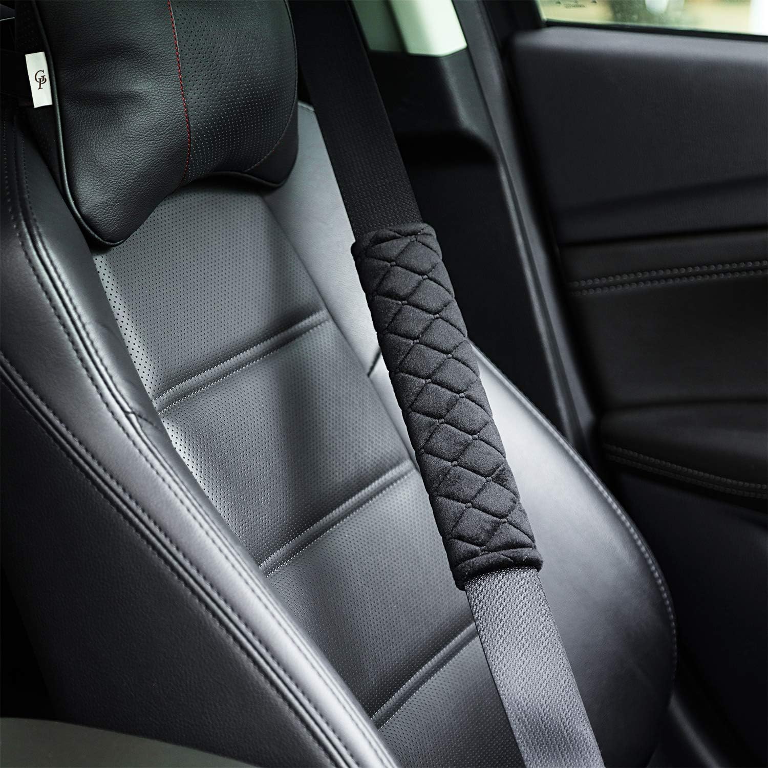 4 Pack Seat Belt Cover Extra Long Seat Belt Pads for Car Soft Comfort Shoulder Strap Covers Harness Pads Helps Protect Your Neck and Shoulder(10.6 Inch,Black) - Image 4