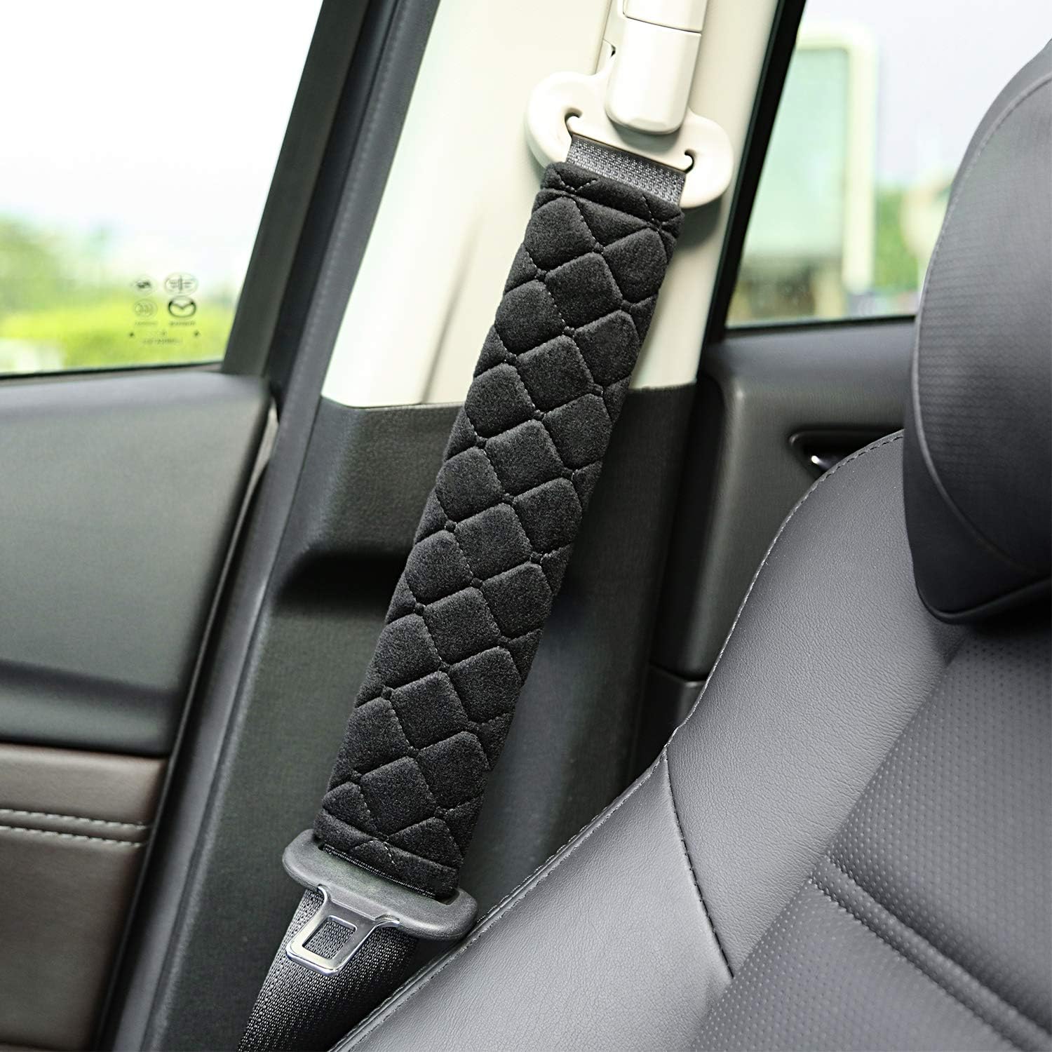 4 Pack Seat Belt Cover Extra Long Seat Belt Pads for Car Soft Comfort Shoulder Strap Covers Harness Pads Helps Protect Your Neck and Shoulder(10.6 Inch,Black) - Image 6