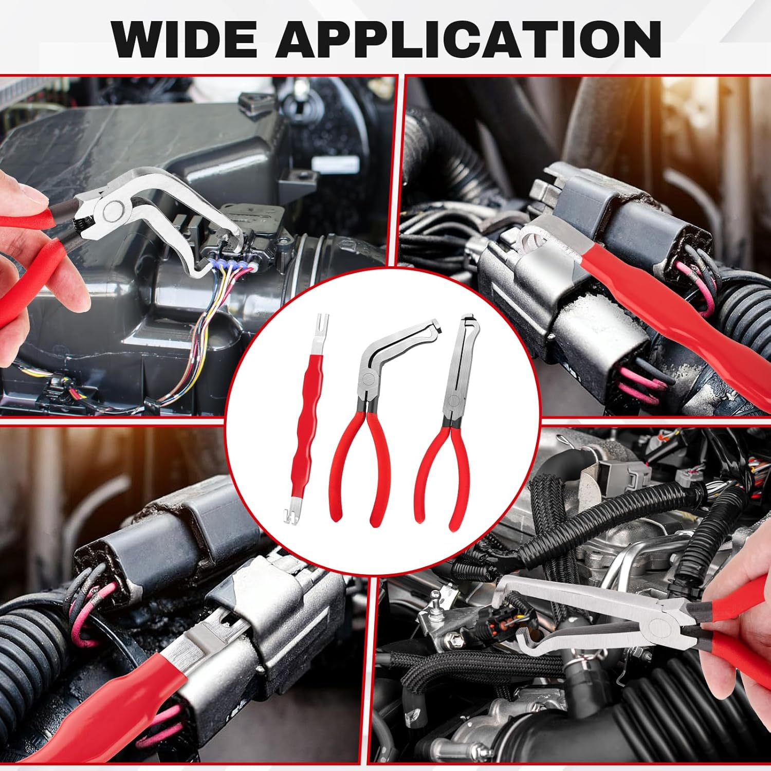3PCS Electrical Disconnect Pliers, Upgrade Electrical Connector Pliers, Automotive Electrical Connector Removal Tool, Automotive Electrical Terminal Connector Separator Removal Tool for Cars - Image 6