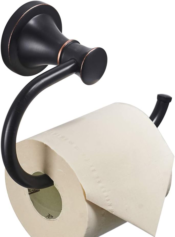 Oil Rubbed Bronze Toilet Tissue Paper Holder Oil Rubbed Bronze Bathroom Accessories Toilet roll Paper Hanger, Wall Mounted, Rustproof - Image 1