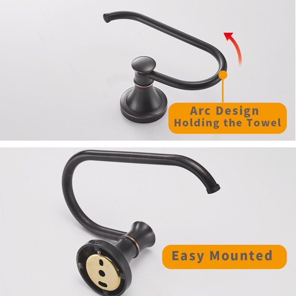 Oil Rubbed Bronze Toilet Tissue Paper Holder Oil Rubbed Bronze Bathroom Accessories Toilet roll Paper Hanger, Wall Mounted, Rustproof - Image 6