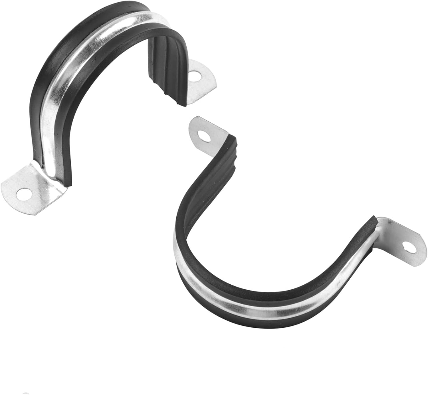 1 Inch Reinforced Rigid Pipe Strap, 2 Holes U Bracket Cable Clamp Hanger, Rubber Cushioned Insulated Clamp, Conduits Strap Clamps for Pipe Fixing on Various Surfaces, 10 PCS(25mm) - Image 7