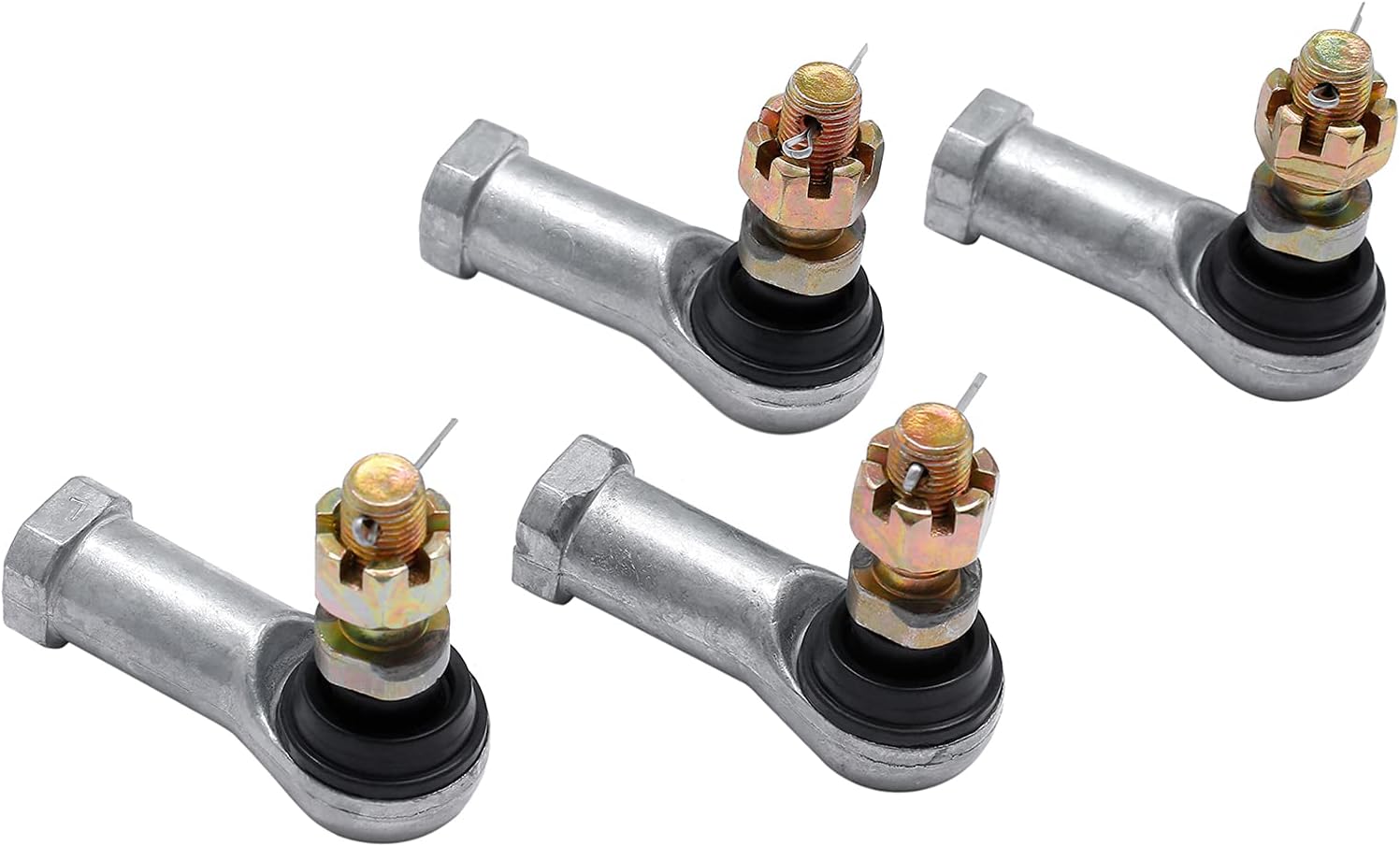 Tie Rod End Kit, Ball Joint, Compatible With 2000-2017 Honda Rancher 350/400 / 420 | 03-17 Honda Rincon 650/680 | 1989 1990 Honda pilot 400, Driver Left & Passenger Right Side, 2 Sets - Image 1