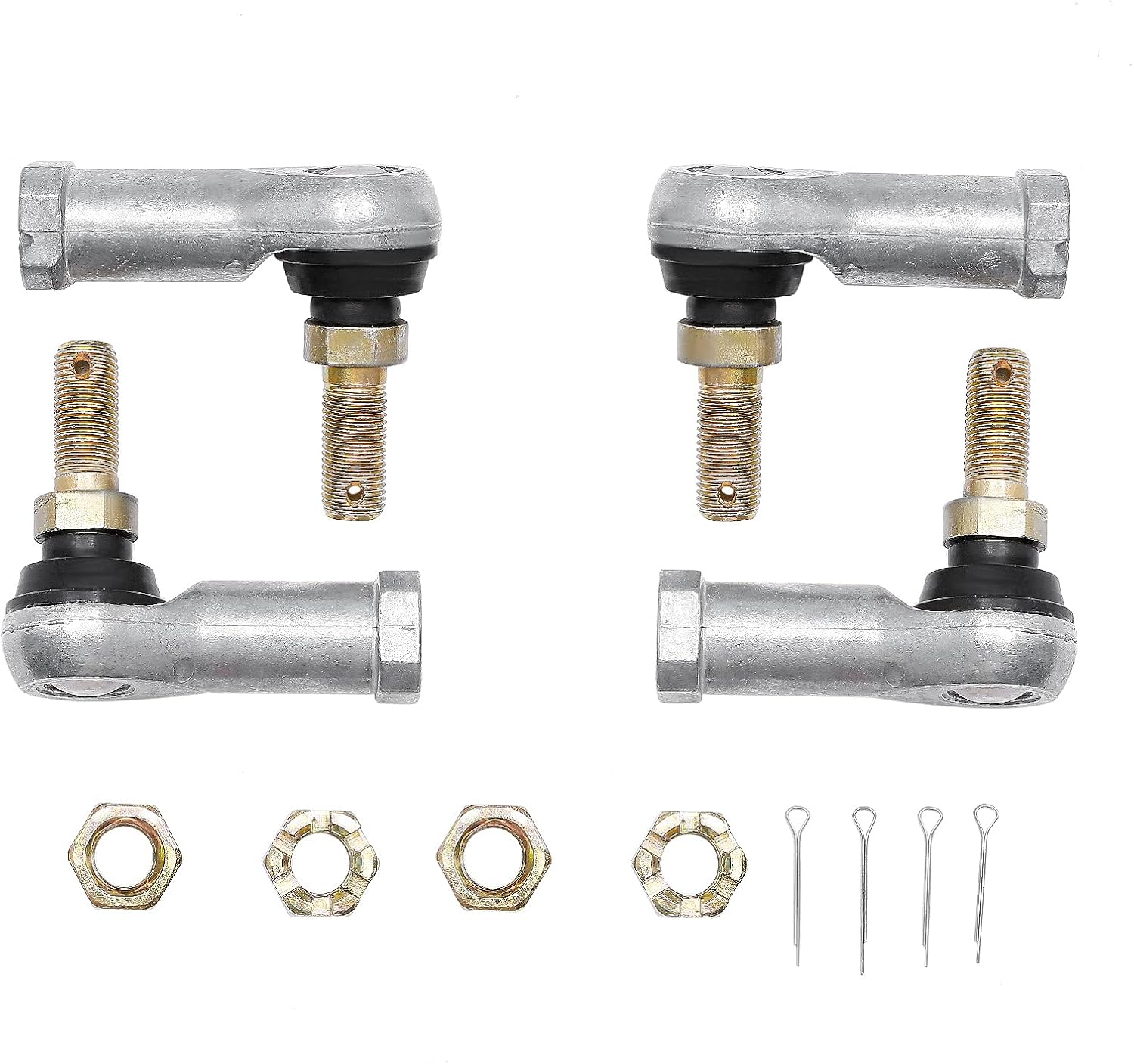 Tie Rod End Kit, Ball Joint, Compatible With 2000-2017 Honda Rancher 350/400 / 420 | 03-17 Honda Rincon 650/680 | 1989 1990 Honda pilot 400, Driver Left & Passenger Right Side, 2 Sets - Image 7