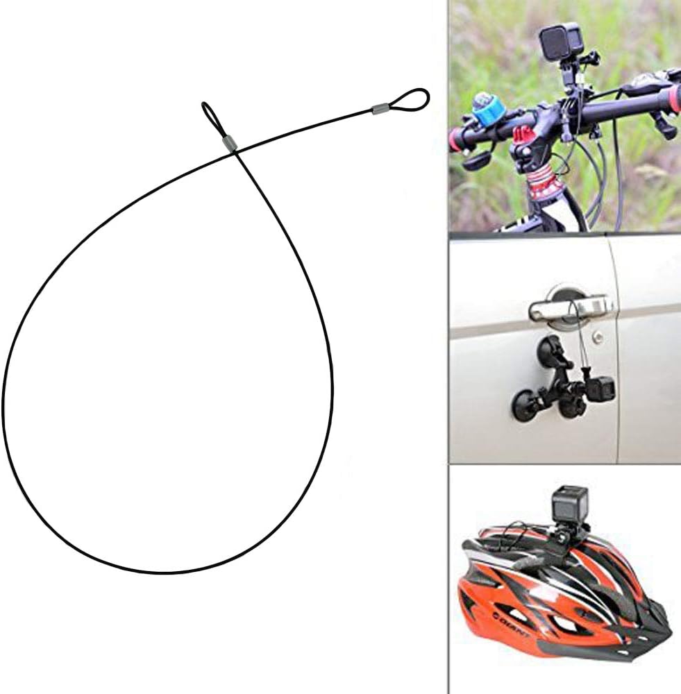 Sevrwell 35 inches Stainless Steel Tether Lanyard for GoPro Hero Max/9/8/7/6/5/4/3+/3(3PCS),SJ4000,Xiaomi Yi 4K, DJI OSMO Action Cameras - Image 4