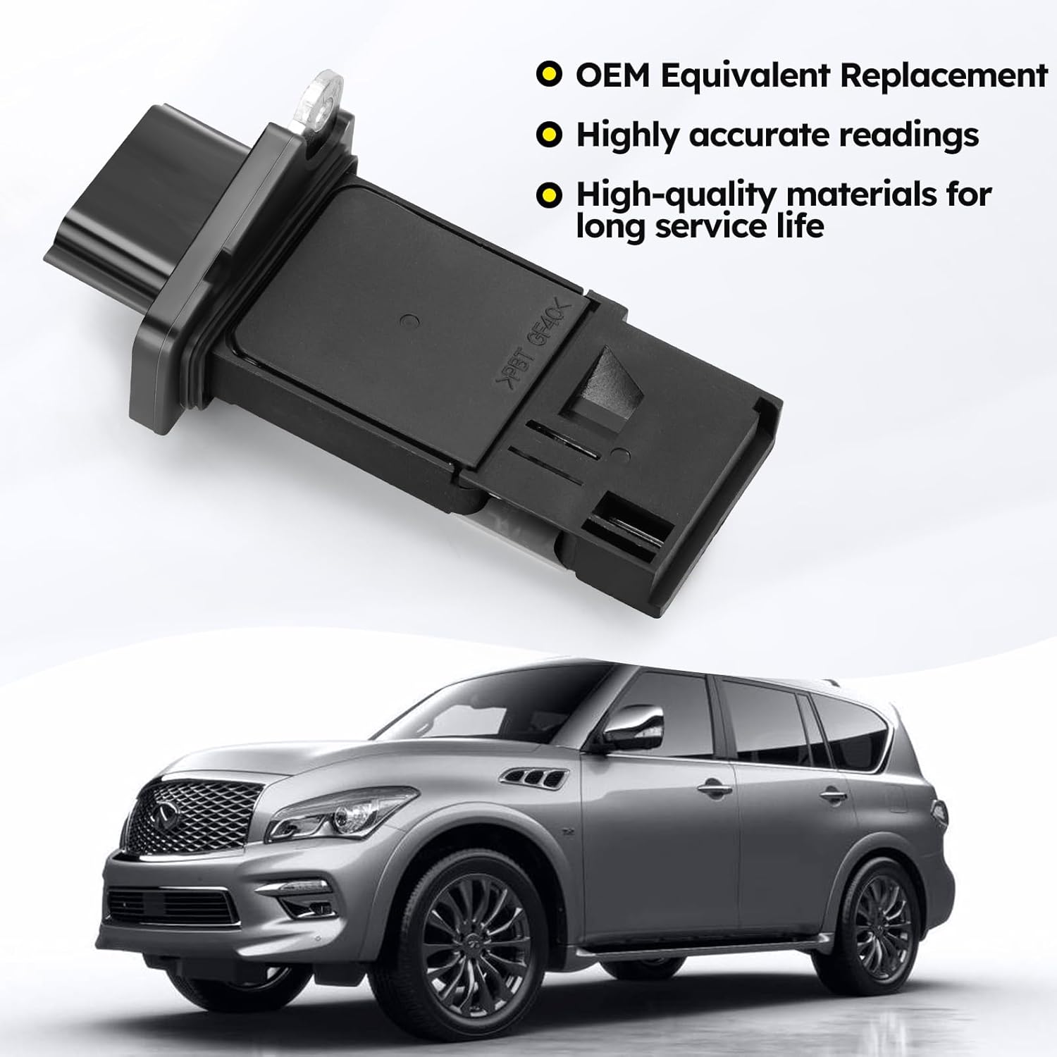 Mass Air Flow Meter MAF Sensor 22680-7S000 AF10141 MAF0031 for Infiniti G35 G37 QX56,Nissan 350Z 370Z Altima Maxima Frontier Murano Titan Xterra and Suzuki Equator Multiple Models and Years - Image 2
