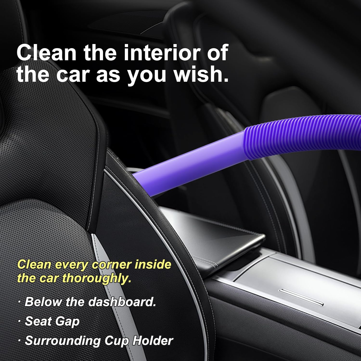 Dryer Lint Vacuum Attachment Compatible with Dyson V15 V12 V11 V10 V8 V7 Gen5 Cordless Vacuum Cleaner, Flexible Dryer Vent Cleaner Kit Lint Removal Tool Purple (【V7V8-V15】Dryer Lint Vacuum Attachment) - Image 6