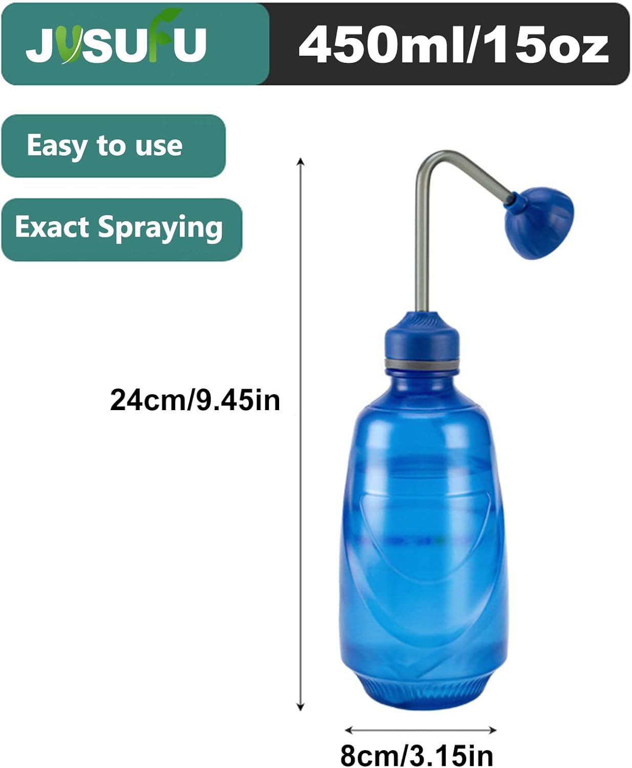 Watering Can for Seedlings, Small Watering Can for House Plant Garden Flower 15oz/0.45l (Blue) - Image 6