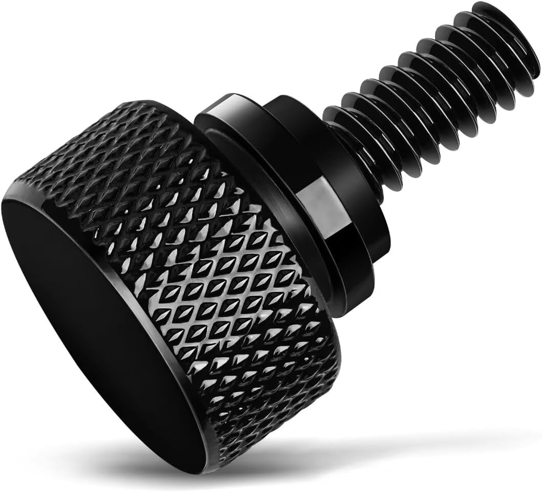 Gloss Black 304 Stainless Steel Seat Bolt Screw Compatible with Harley Davidson 1996-2025 - Image 1