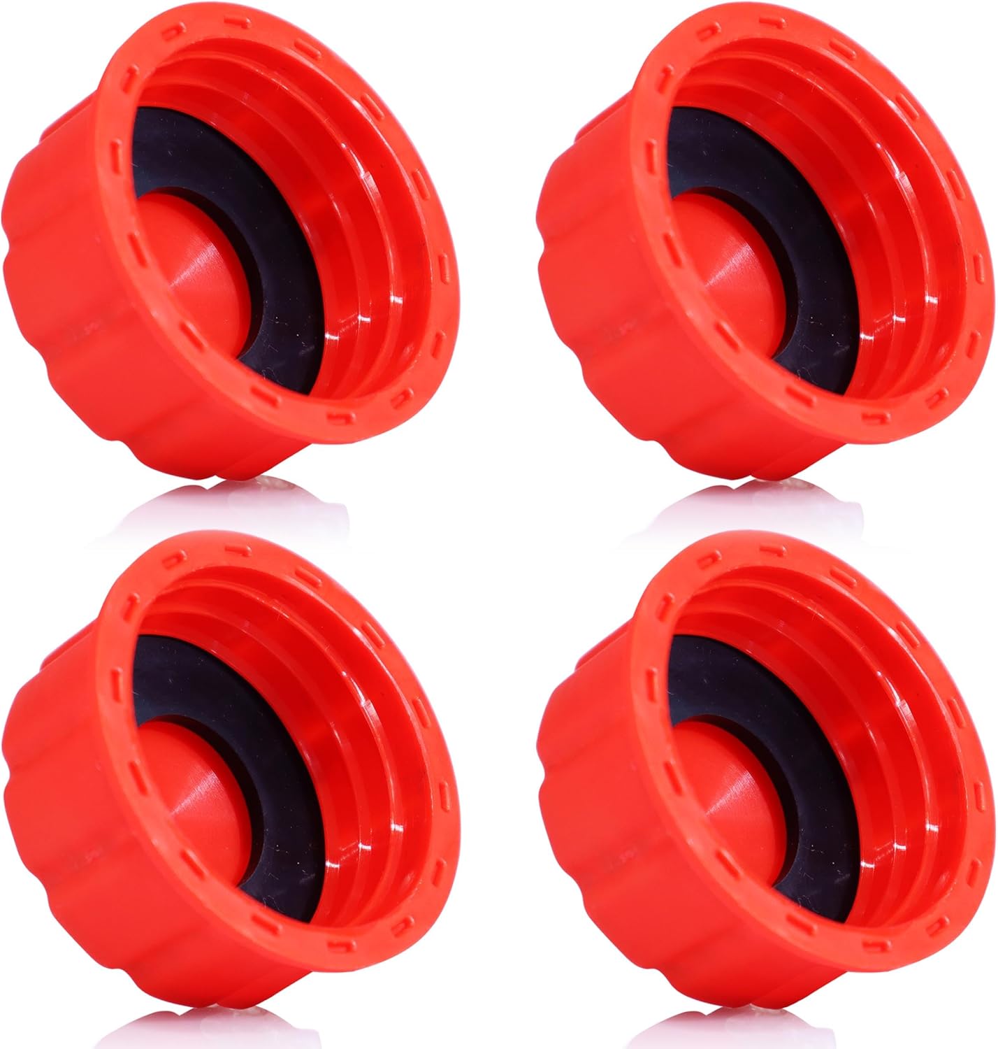 5 Gallon Gas Can Cap Replacement, Coarse Thread Gas Cap for Gasoline, Portable Gas Tank Lid for 5+ Gallon Plastic and Metal Gas Cans, Includes Spout Replacement Old Style(Pack of 4) - Image 1