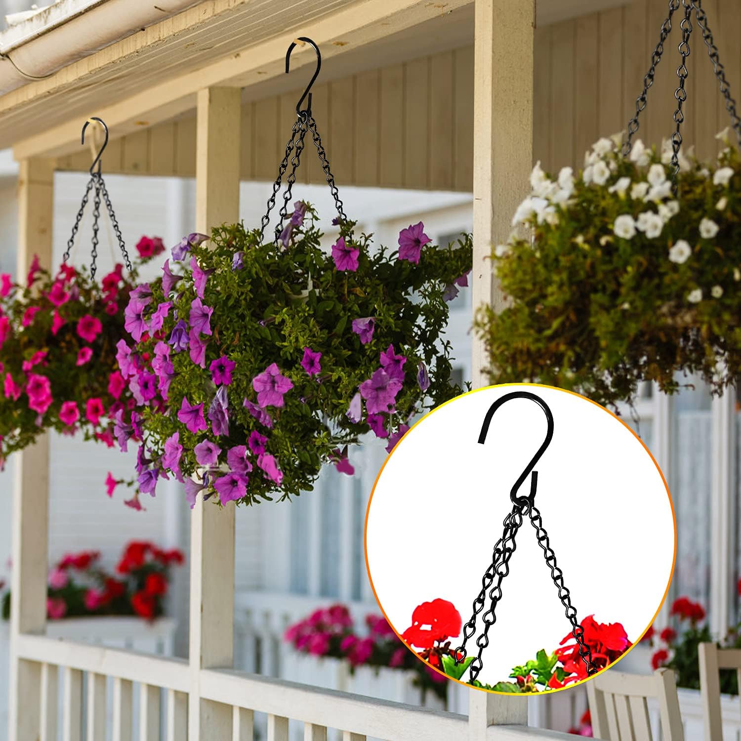 12 Pack 9.5 Inch Hanging Chain for Bird Feeders, Planters, Lanterns, Wind Chimes, Billboards, Chalkboards and Ornaments (Black) - Image 6