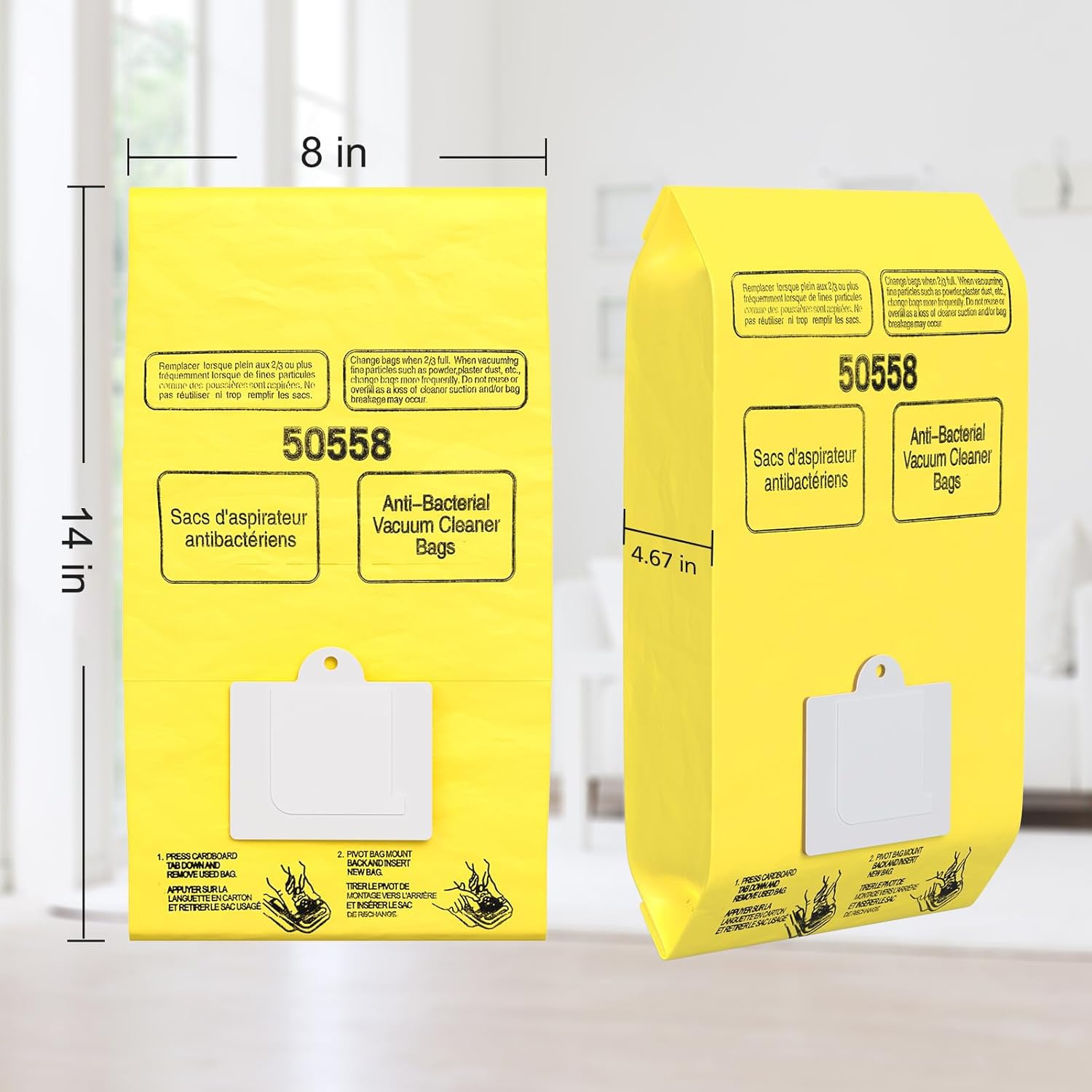 15 Pack Canister Vacuum Cleaner Bags Compatible with Kenmore Canister Type C/Q 5055, 50555, 50557, 50558 and Type C-5, C-18, 53292, 200 Series, 400 Series, 600 Series, 700 Series, 800 Series Vacuum - Image 3