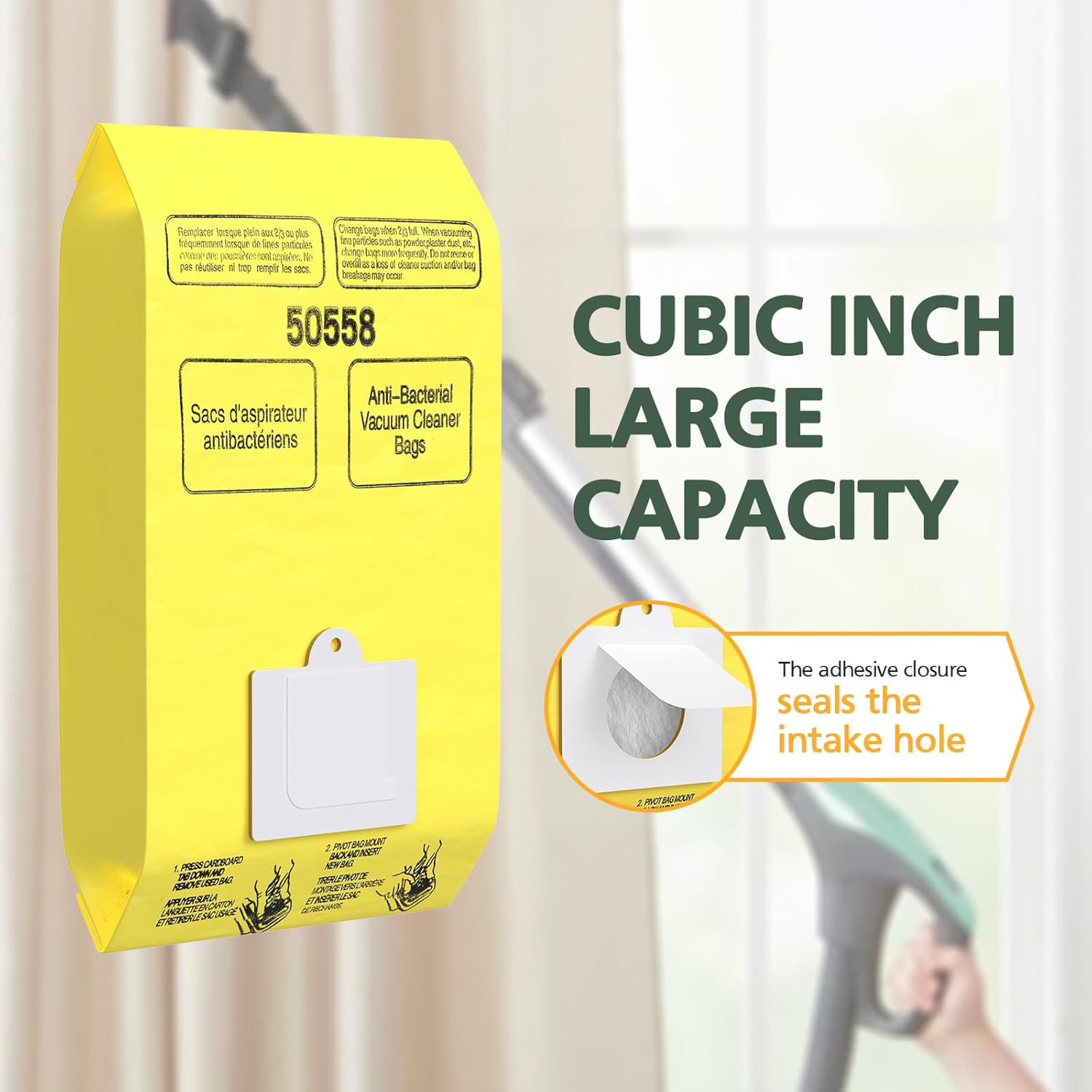15 Pack Canister Vacuum Cleaner Bags Compatible with Kenmore Canister Type C/Q 5055, 50555, 50557, 50558 and Type C-5, C-18, 53292, 200 Series, 400 Series, 600 Series, 700 Series, 800 Series Vacuum - Image 4