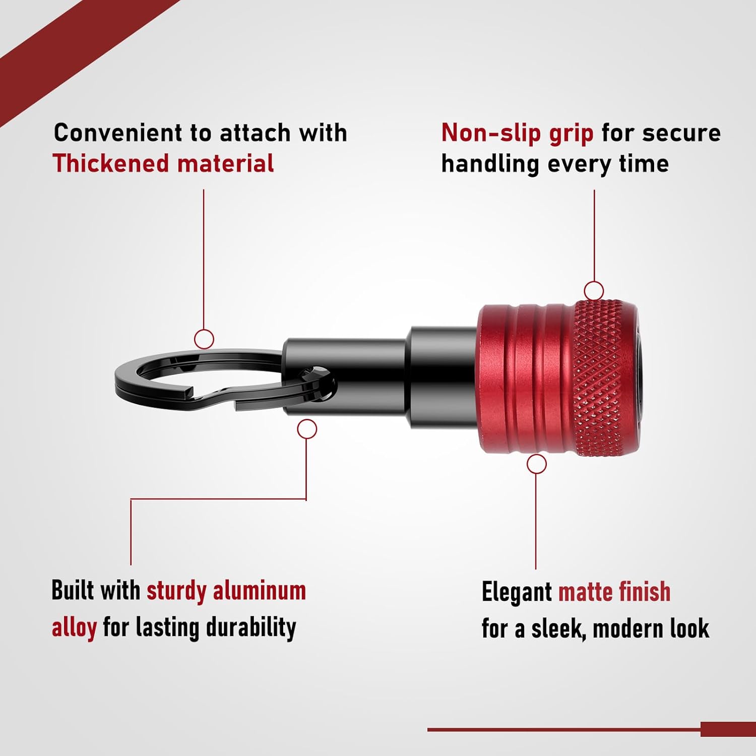 Enhanced Non-Slip Bit Holder 6pcs, 1/4 Drill Bit Holder, Bit Holder Key Chain, Impact Bit Holders for Impact Driver Drill Bit Extension Screwdriver & Drill Bits, w/Black Carabiner Gadget Gift for Men - Image 5