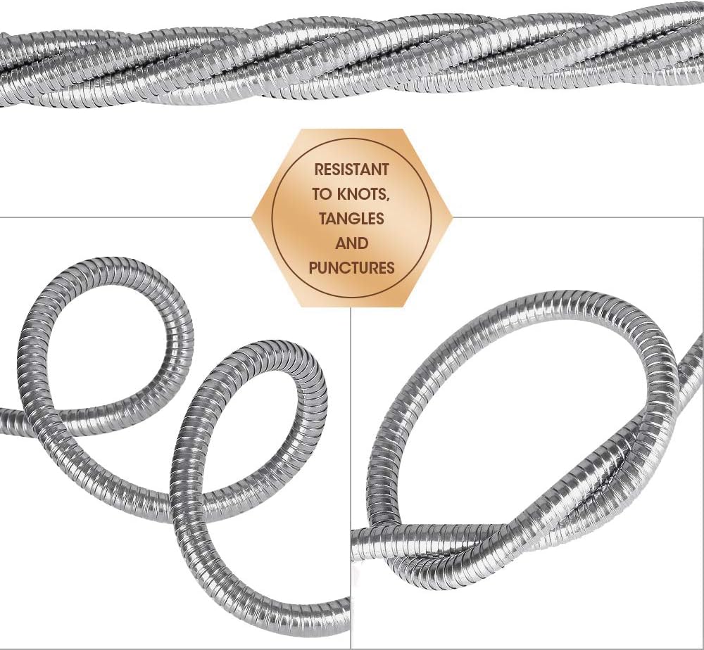 304 Stainless Steel Metal 3FT Short Garden Hose 3 Feet Flexible, Portable & Lightweight Kink Free Garden Water Outdoor Hose - Image 4
