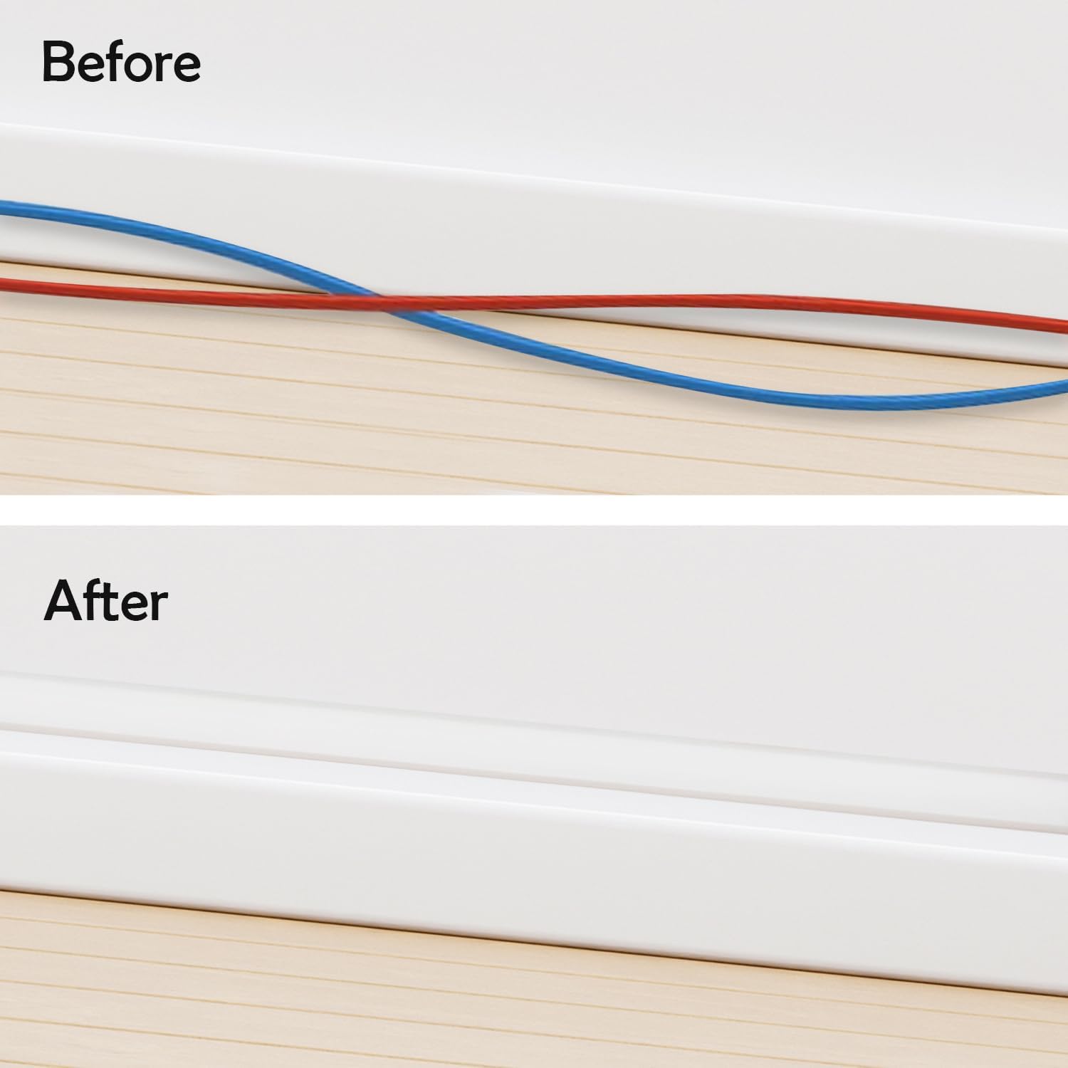 TV Cord Hider – Flexible Wall Cord Cover Low Profile Silicone Cable Raceway Self Adhesive Cut to Size Design for Hiding Wires on Wall Clean Home Setup Cable Concealment, White, 6 Feet - Image 4