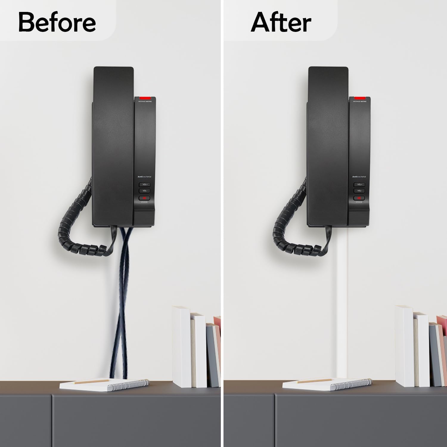 TV Cord Hider – Flexible Wall Cord Cover Low Profile Silicone Cable Raceway Self Adhesive Cut to Size Design for Hiding Wires on Wall Clean Home Setup Cable Concealment, White, 6 Feet - Image 5