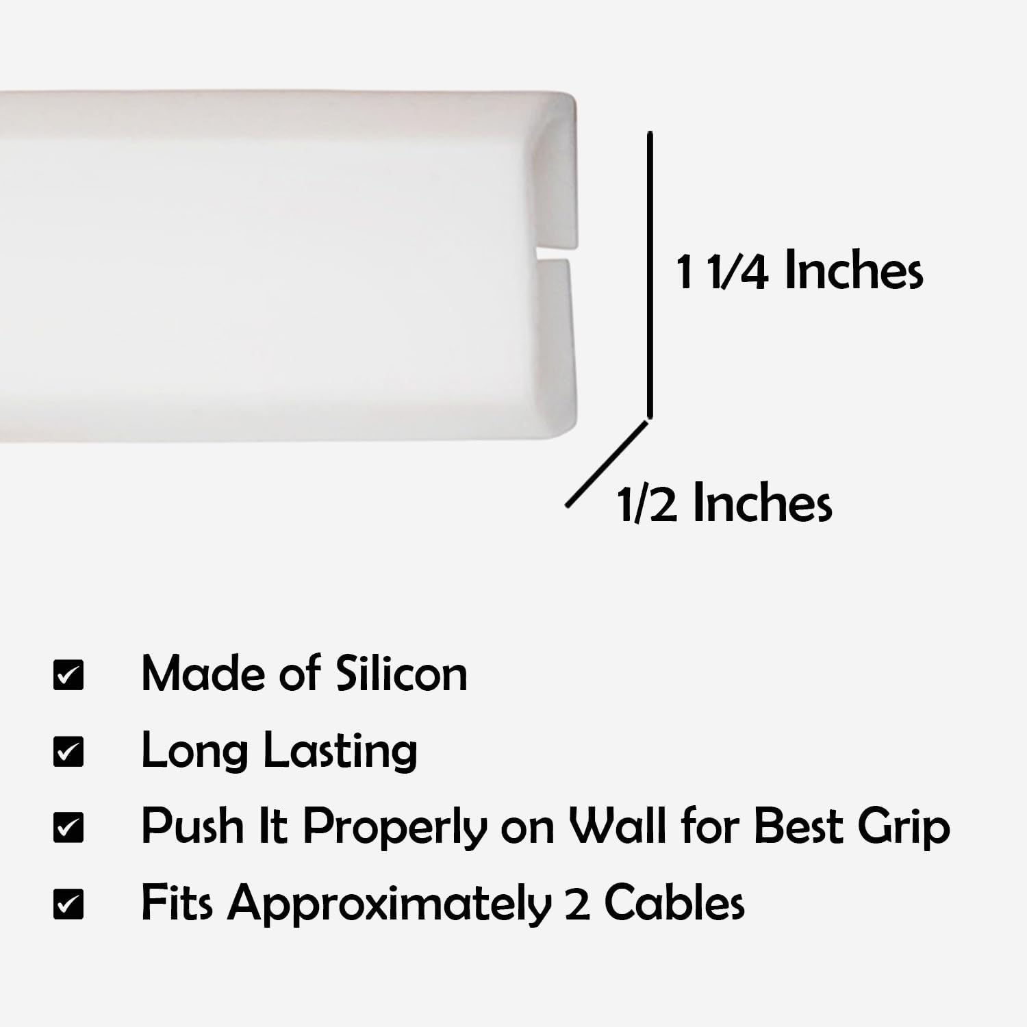 TV Cord Hider – Flexible Wall Cord Cover Low Profile Silicone Cable Raceway Self Adhesive Cut to Size Design for Hiding Wires on Wall Clean Home Setup Cable Concealment, White, 6 Feet - Image 6
