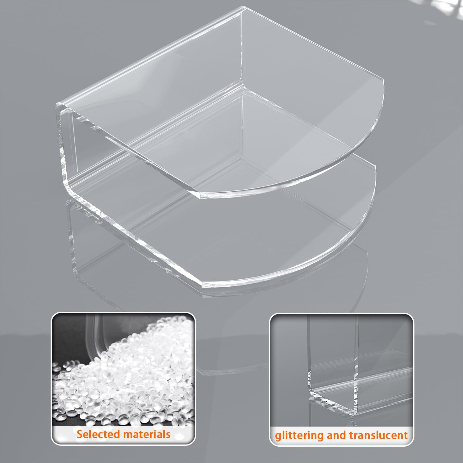 Napkin Holder, 2 Pack Clear Acrylic Napkin Tissue Holder for Table,Tissue Paper Cocktail Napkin Holder for Kitchen, Dinner Napkin Dispenser for Bar, Restaurant - Image 3
