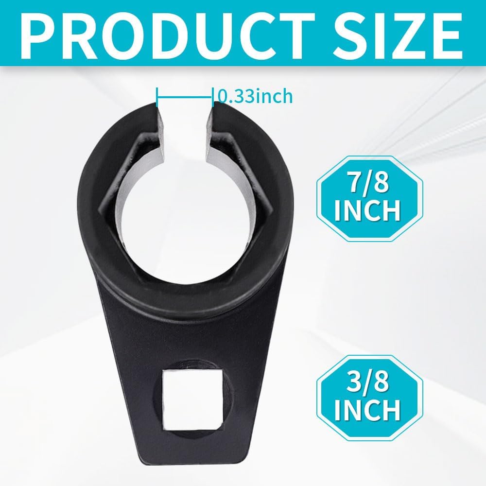 Offset O2 Sensor Socket, 7/8-Inch (22mm) with 3/8-Inch Drive, Universal Fit for Vehicle Oxygen Sensor Removal - Image 2