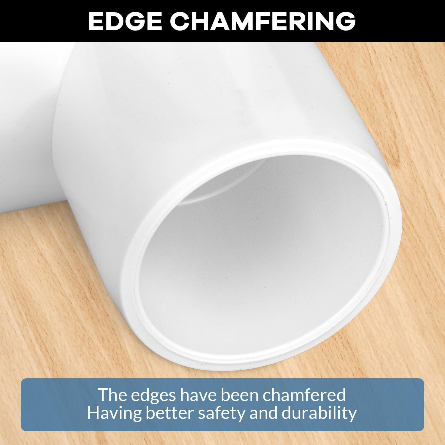 12-Pack 3 Way PVC Fittings 3/4 Inch, Furniture Grade PVC Pipe Connector Elbow for All DIY Structure and Frames, SCH40 Pipe Tee Corner Fitting - Image 5