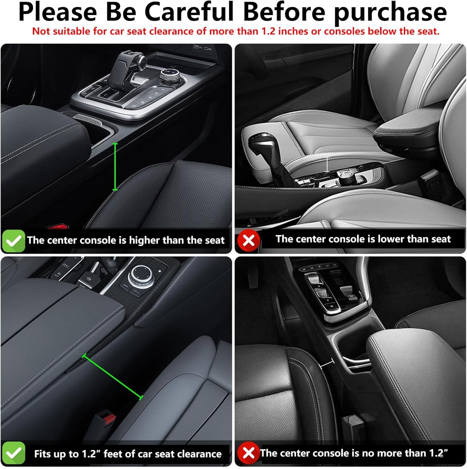 Anti-Drop Car Seat Gap Filler Organizer, Premium Leather Console Organizer, Easy Access to Phone/Keys, Universal Fit for Car SUV Truck Multi-Purpose Essentials Organizer(2PC) - Image 5