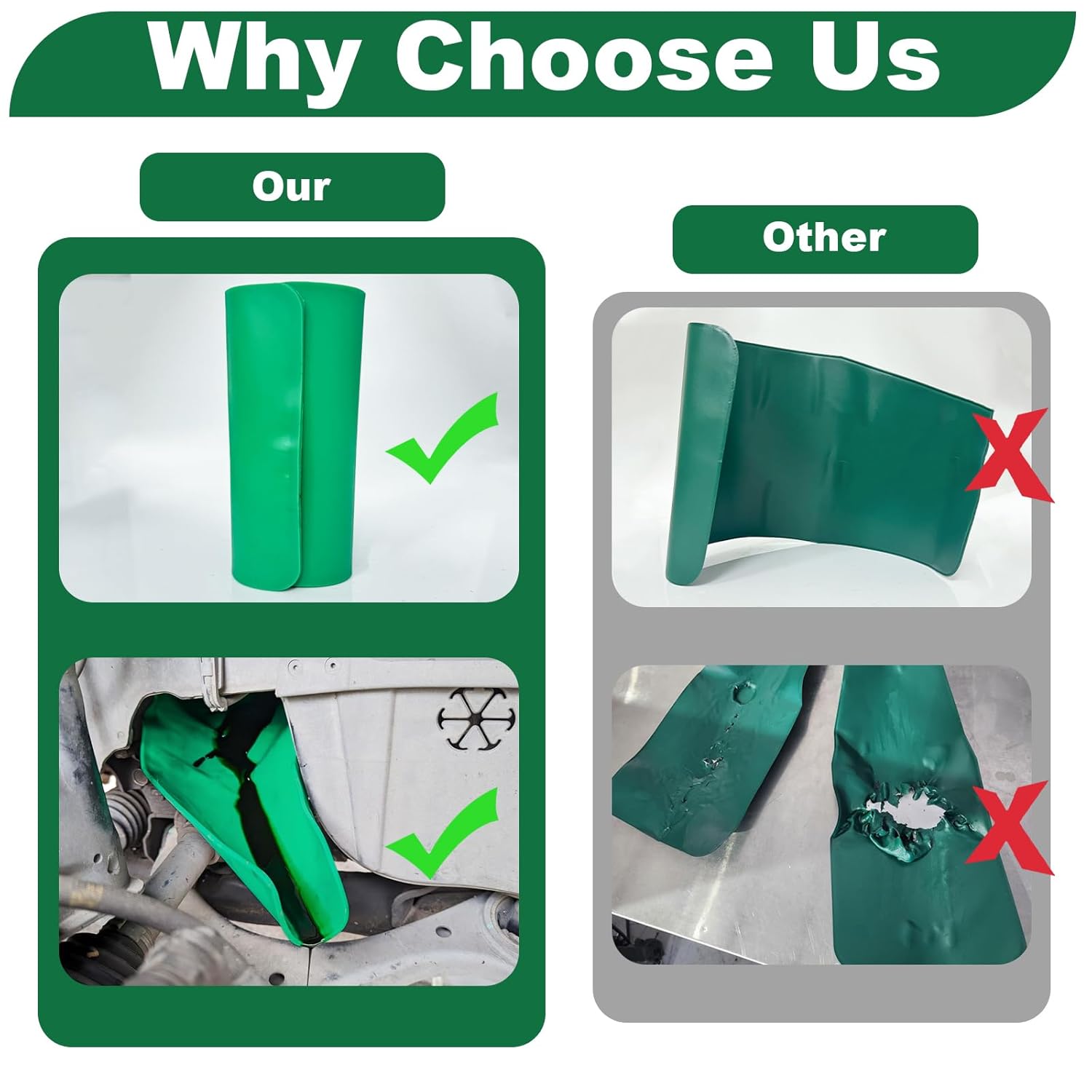 Reused Flexible Foldable Oil Funnel, Multi-Purpose Form a Funnels for Automotive Use, Easy to Clean Small Wide Mouth Funnel for Oil Drain, Available in Green - Image 6
