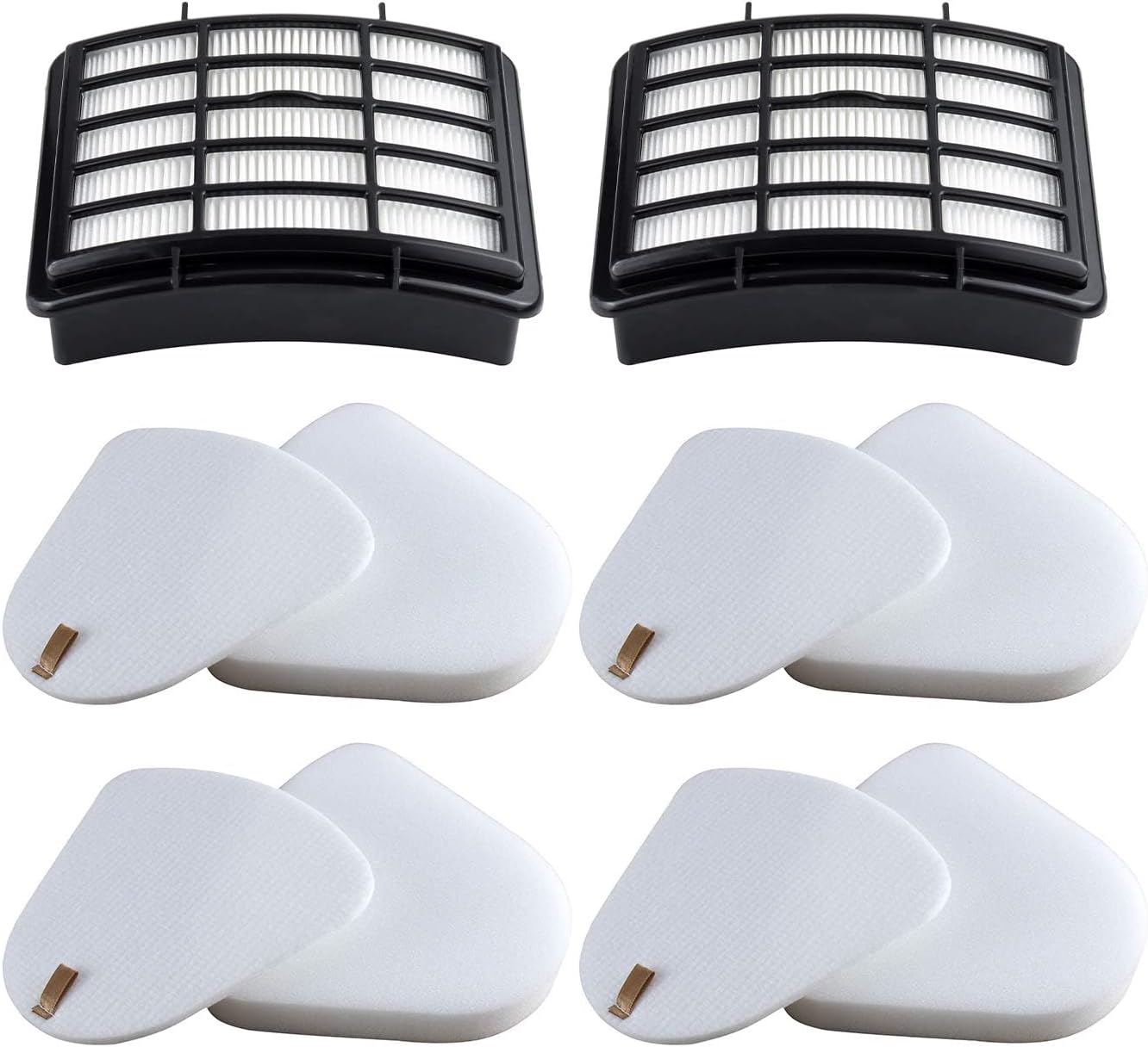 2 HEPA + 4 Foam & Felt Filters Compatible with Shark Navigator Lift-Away Deluex NV350, NV351, NV352, NV355, NV356E, NV357, NV360, NV370, NV391, UV440, UV490, UV540, Part # XFF350 & XHF350 - Image 1