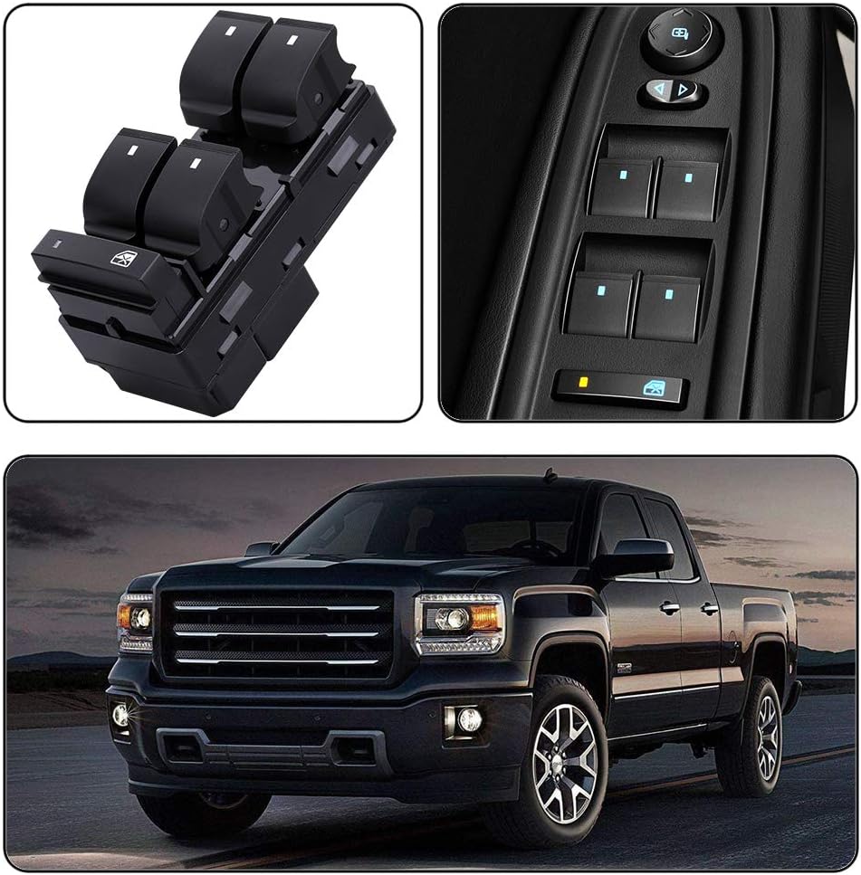 Driver Side Power Master Window Switch, Compatible with Chevy Silverado/Chevrolet Traverse/HHR/2007-2013 GMC Sierra/Yukon/Buick Enclave Replace OE 20945129 25789692 - Image 7