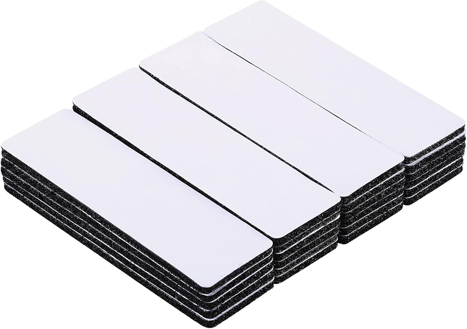 20 Sets 1x4 Inch Hook and Loop Fastener Strips with Adhesive Heavy Duty Double Sided Sticky Picture Hanging Wall Mounting Tape for Home and Office Use, Black - Image 5