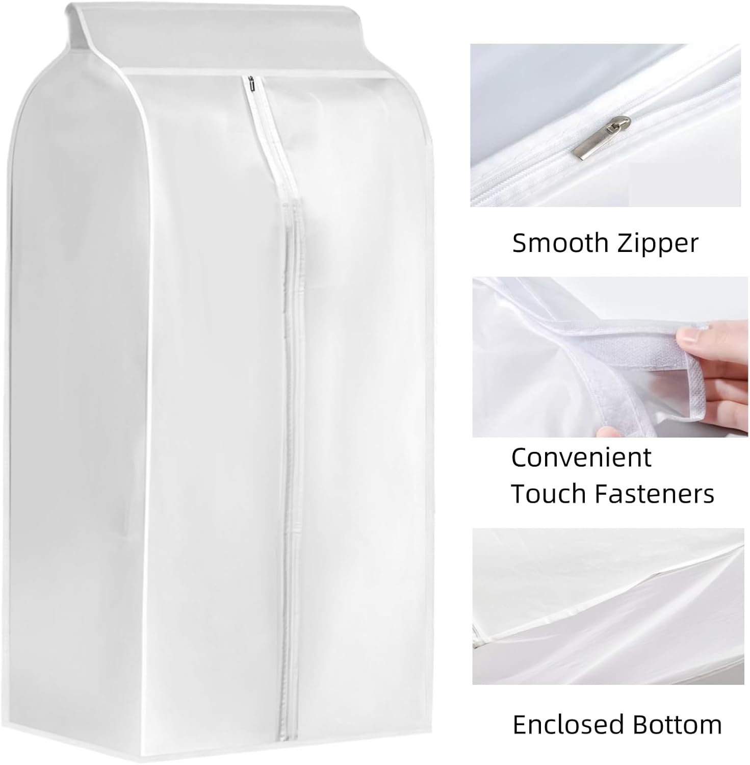 4 Pack Hanging Garment Bags, 43