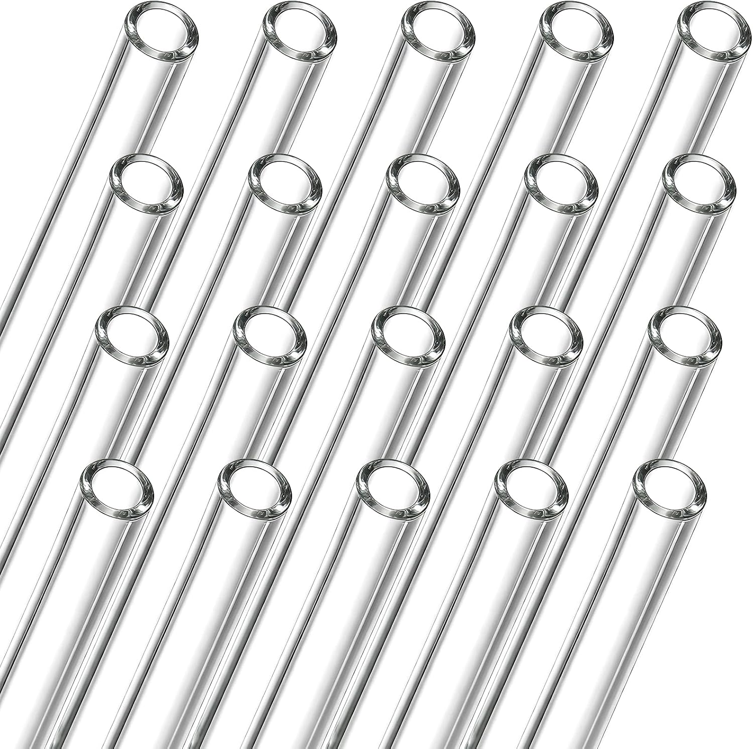 20 Pieces 12 In Glass Blowing Tubes, 12mm OD 8mm ID 2mm Thick Wall Borosilicate Pipe, Clear glass Bubble Tubing with 4 Cleaning Brush for Laboratory Experiment Art DIY - Image 4