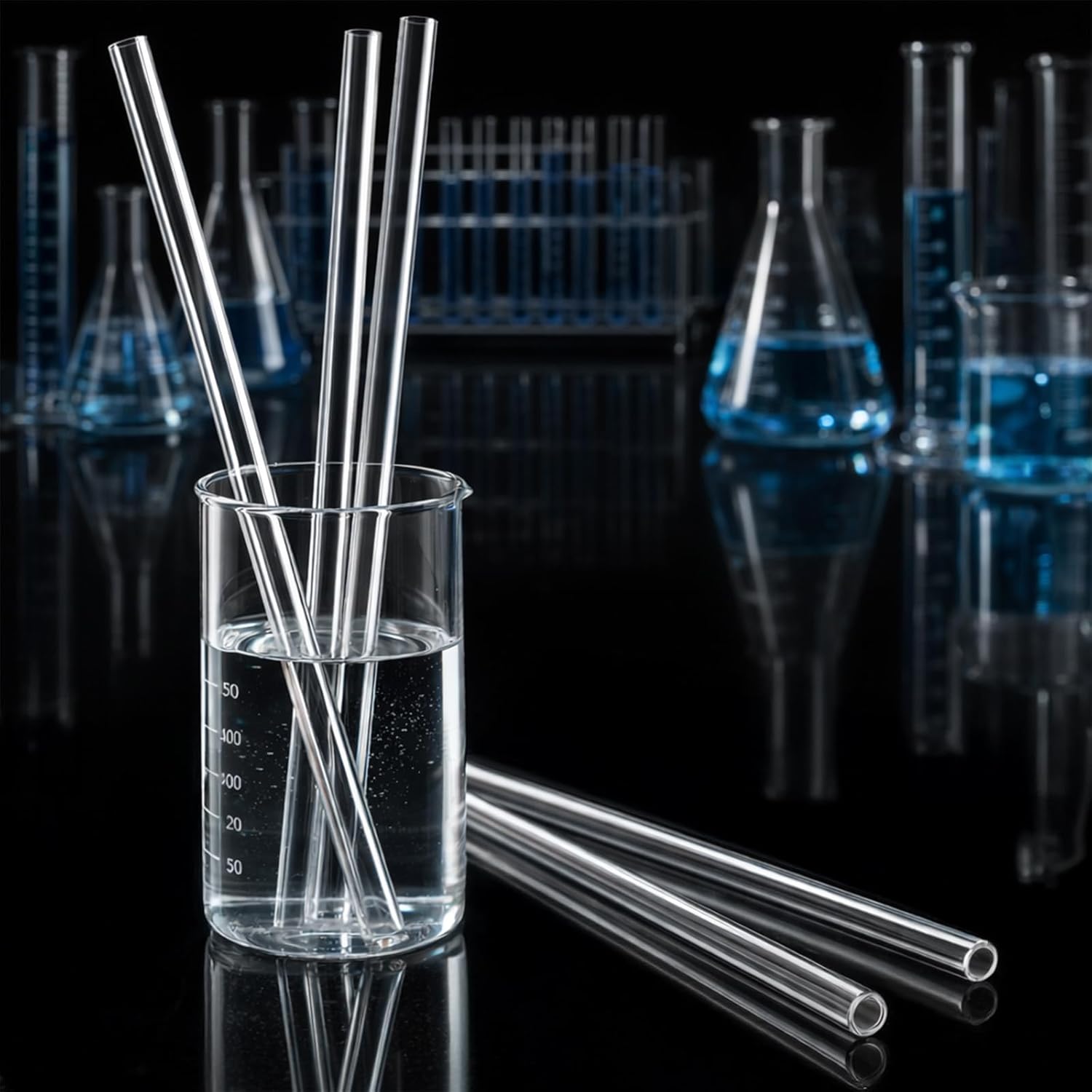 20 Pieces 12 In Glass Blowing Tubes, 12mm OD 8mm ID 2mm Thick Wall Borosilicate Pipe, Clear glass Bubble Tubing with 4 Cleaning Brush for Laboratory Experiment Art DIY - Image 7