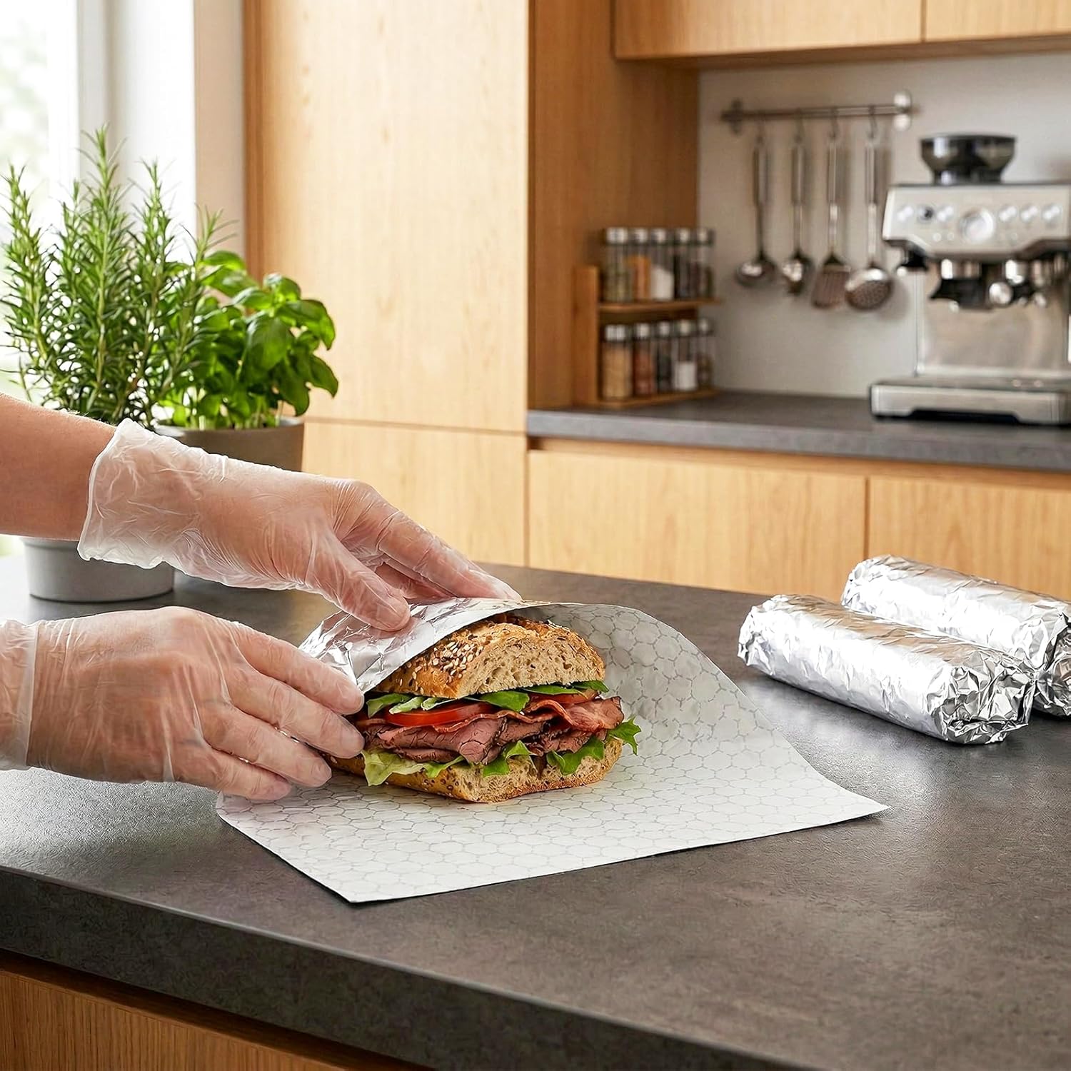 200 Pack Insulated Foil Sandwich Wrap Sheets, 12