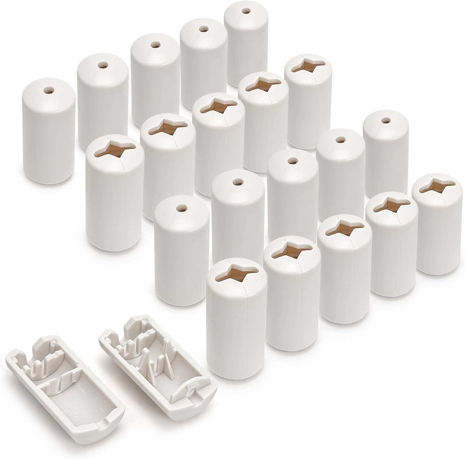 20 Packs Pull Cord Knobs for Window Blind, Safety Breakaway Condensers, White Cylinder Blind Tassels Pendant, Decorative Drops End Home Office Roman Shades Accessories - Image 5