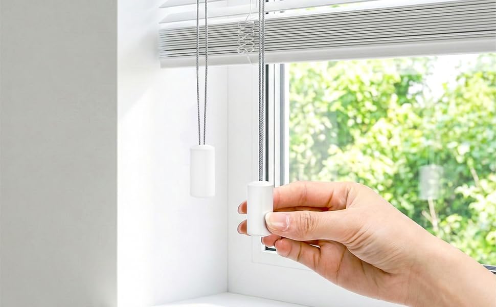 20 Packs Pull Cord Knobs for Window Blind, Safety Breakaway Condensers, White Cylinder Blind Tassels Pendant, Decorative Drops End Home Office Roman Shades Accessories - Image 6