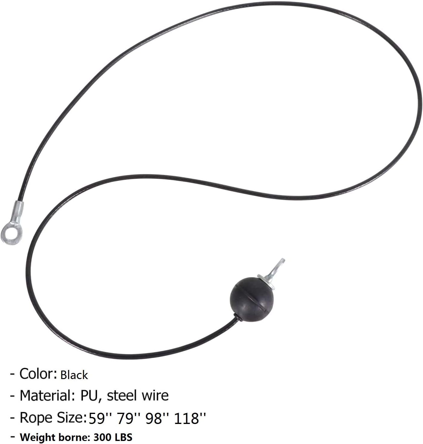 Fitness Pulley Cable,Replacement Cable Machine Accessories,Cable Attachments for Gym -Thick 5mm(0.2inch) Heavy Duty Steel Wire Rope Home  59